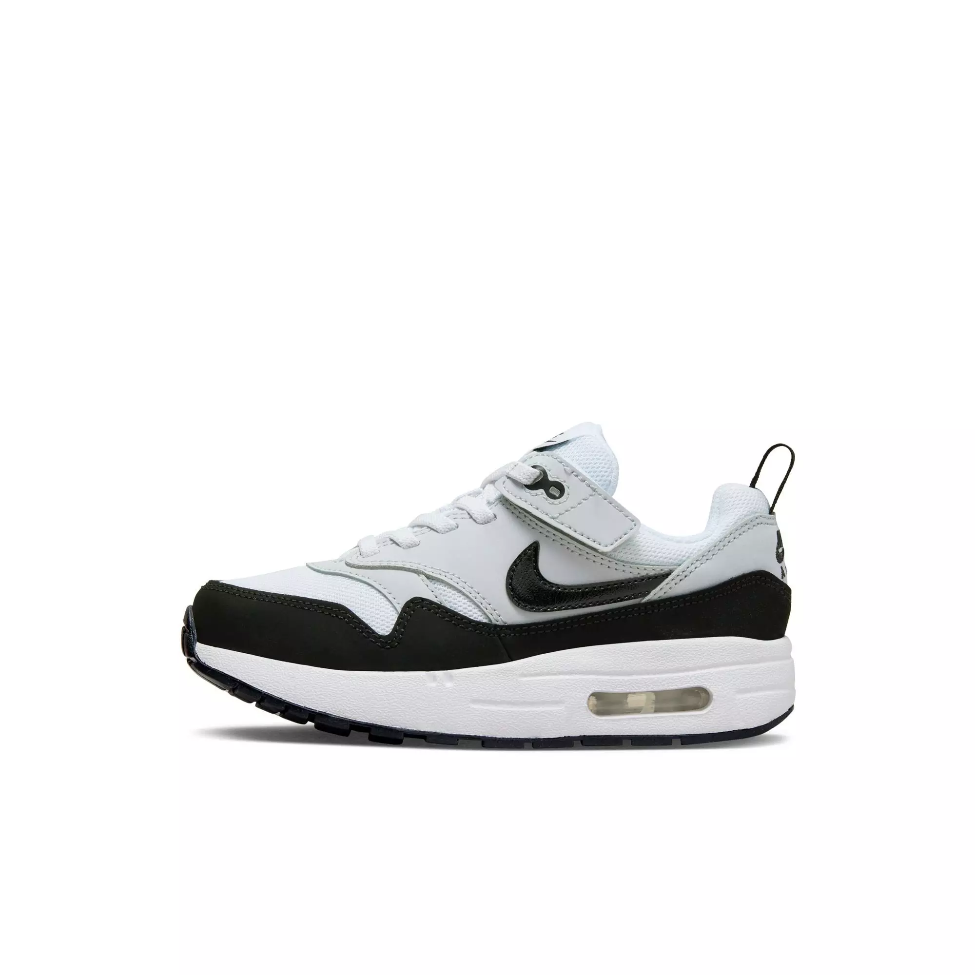 Nike Air Max 1 EasyOn "White/Black/Pure Platinum" Preschool Boys' Shoe - WHITE/BLACK
