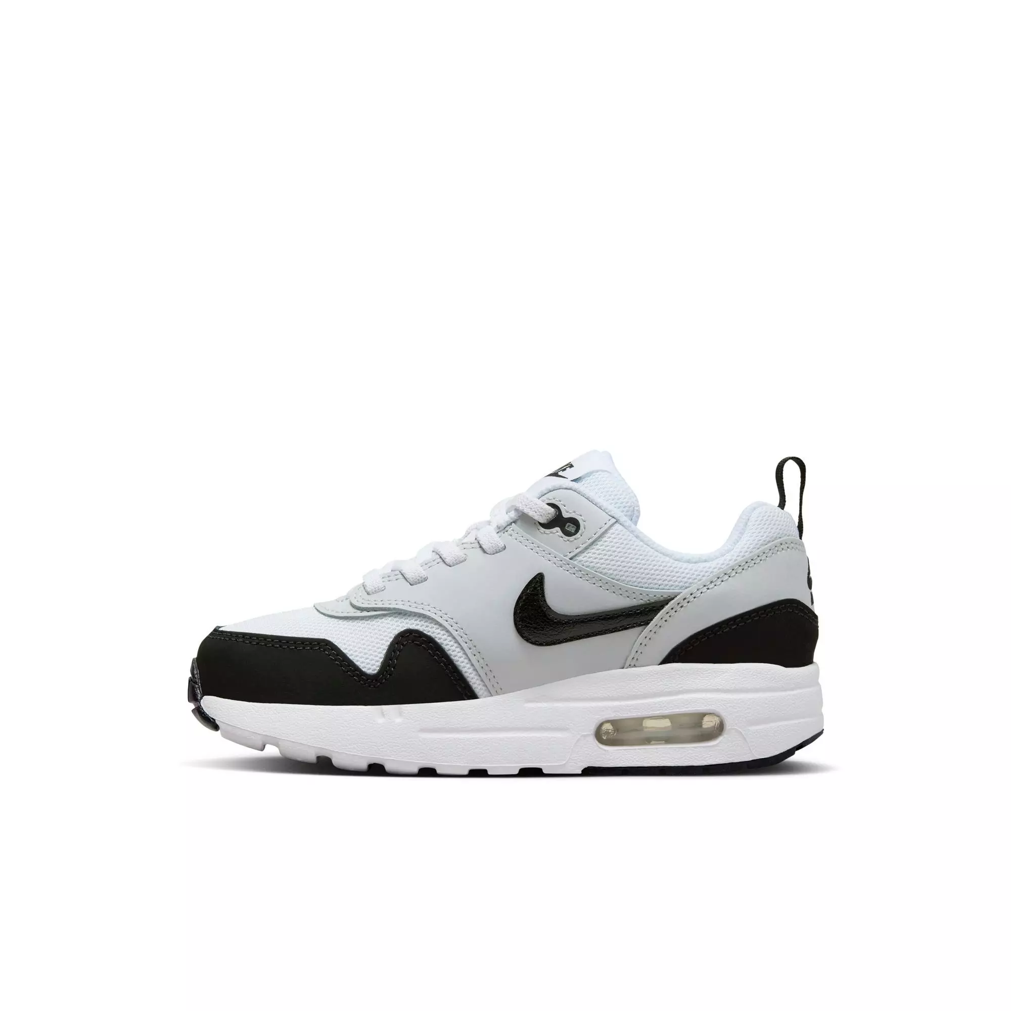 Nike Air Max 1 EasyOn "White/Black/Pure Platinum" Preschool Boys' Shoe - WHITE/BLACK