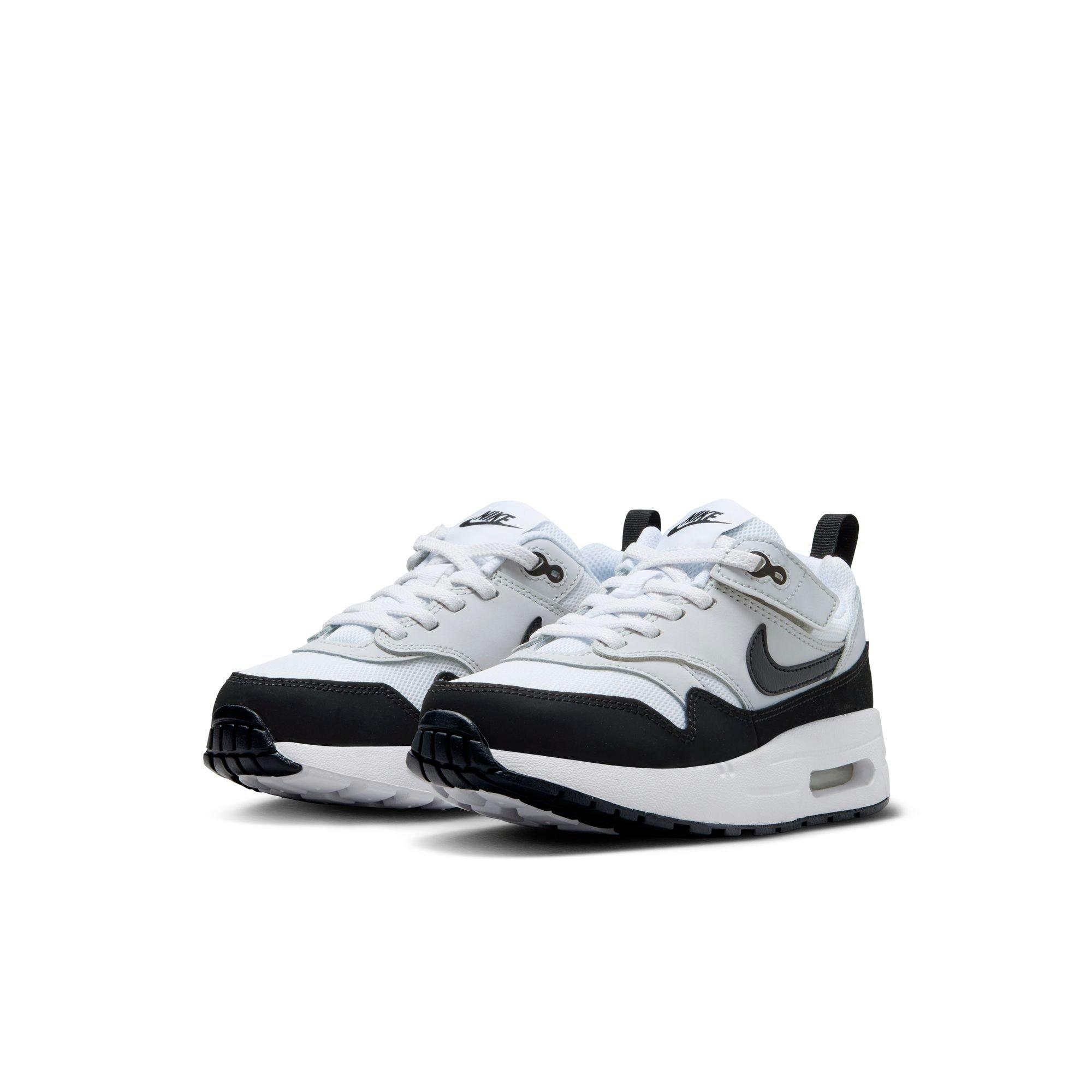 Nike Air Max 1 EasyOn Preschool Boys' White/Black/Pure Platinum Shoe