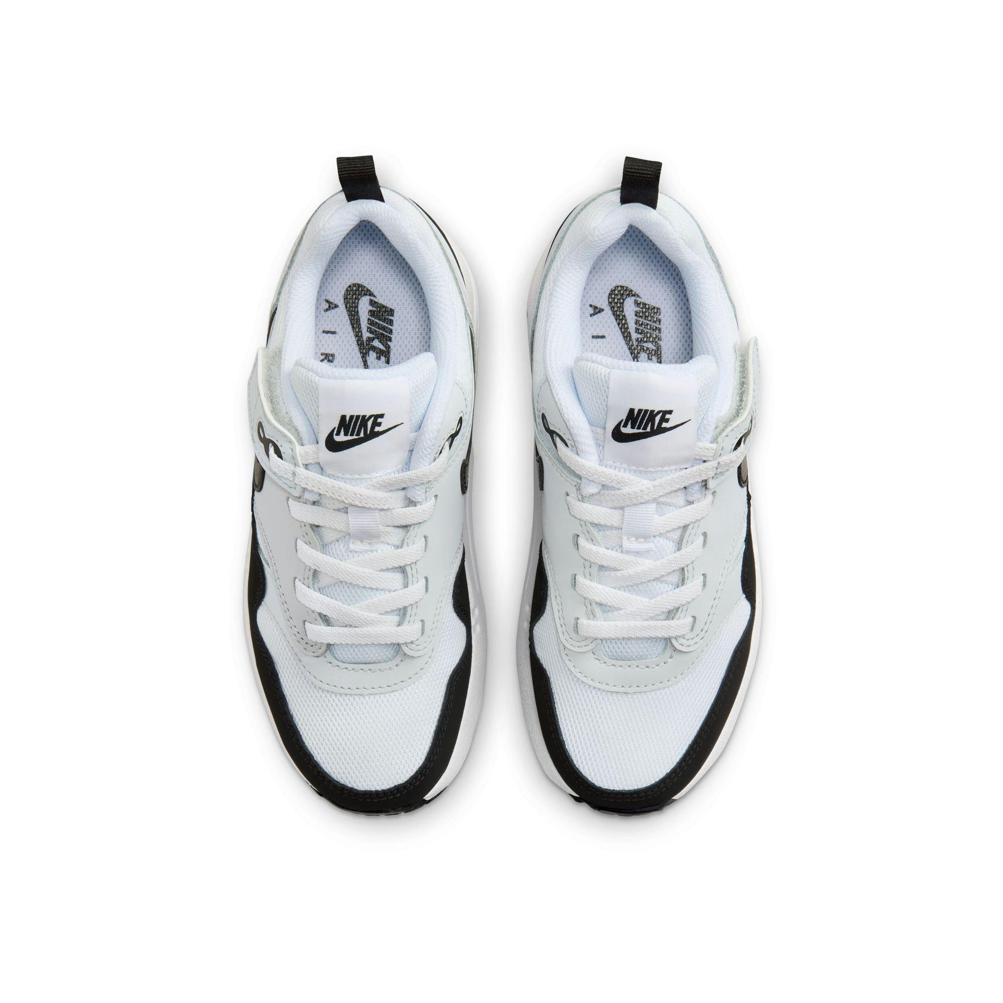 Nike Air Max 1 EasyOn Preschool Boys' White/Black/Pure Platinum Shoe