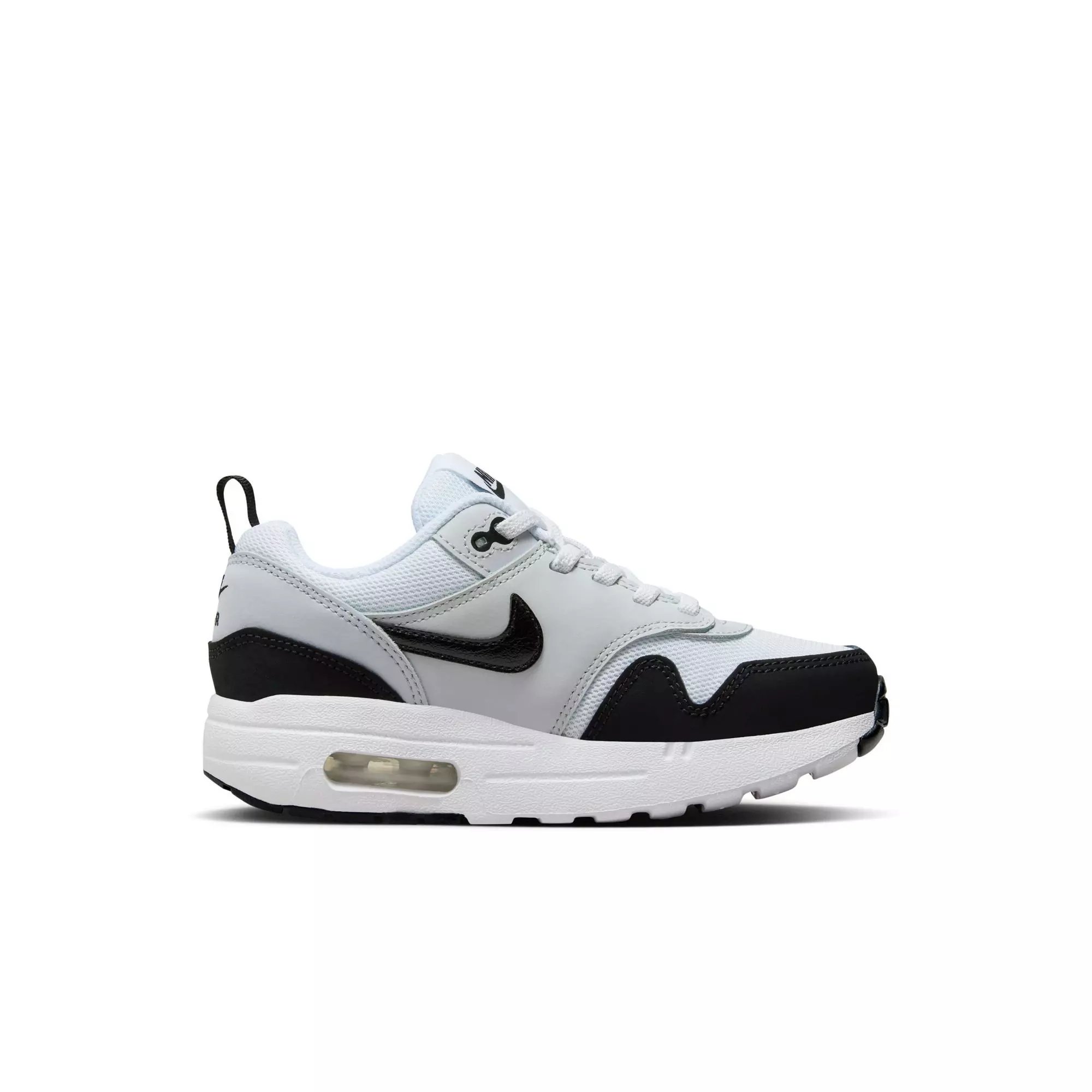 Nike Air Max 1 EasyOn "White/Black/Pure Platinum" Preschool Boys' Shoe - WHITE/BLACK