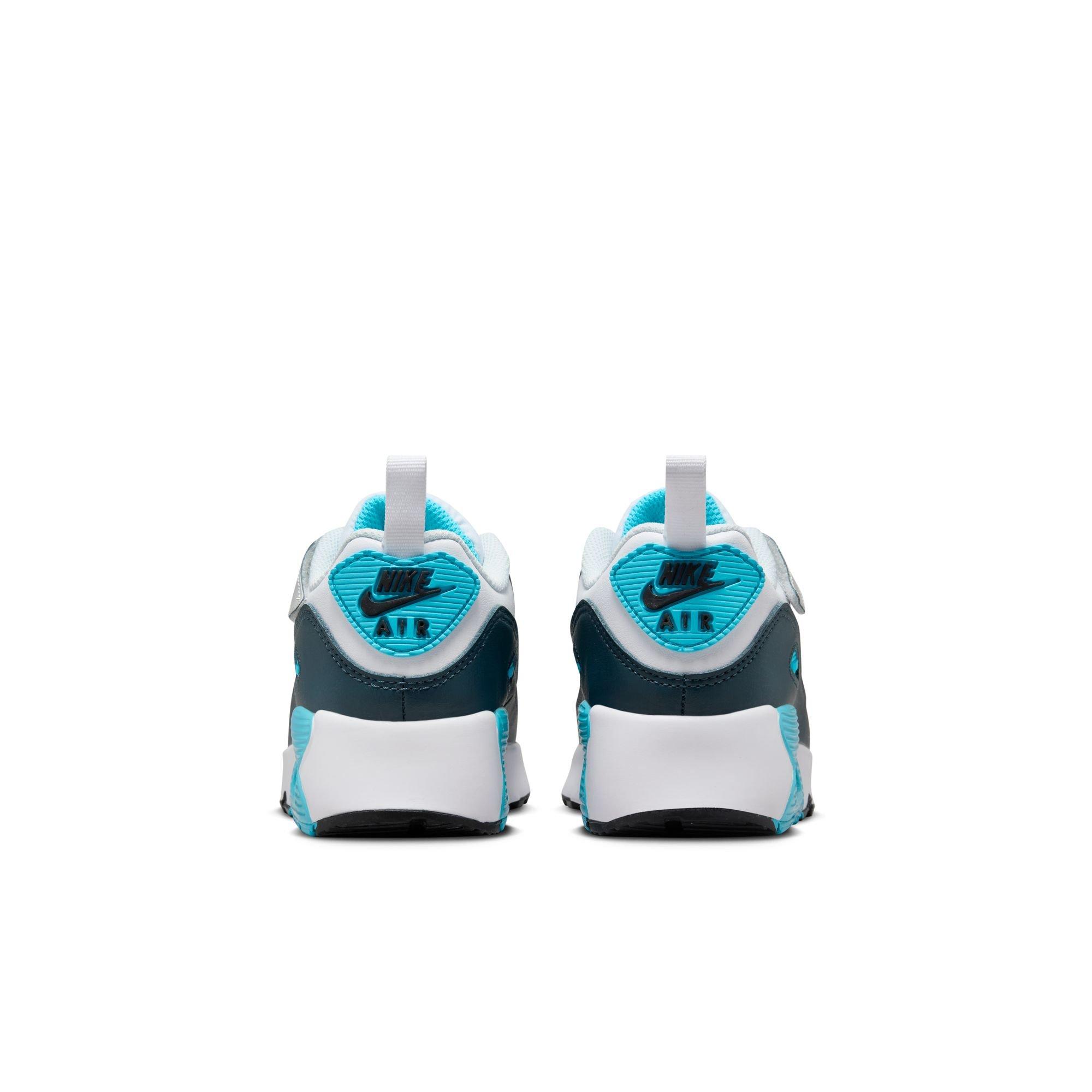 Nike Air Max 90 EasyOn Preschool Boys' "White/Wolf Grey/Baltic Blue/Armory Navy" Shoe