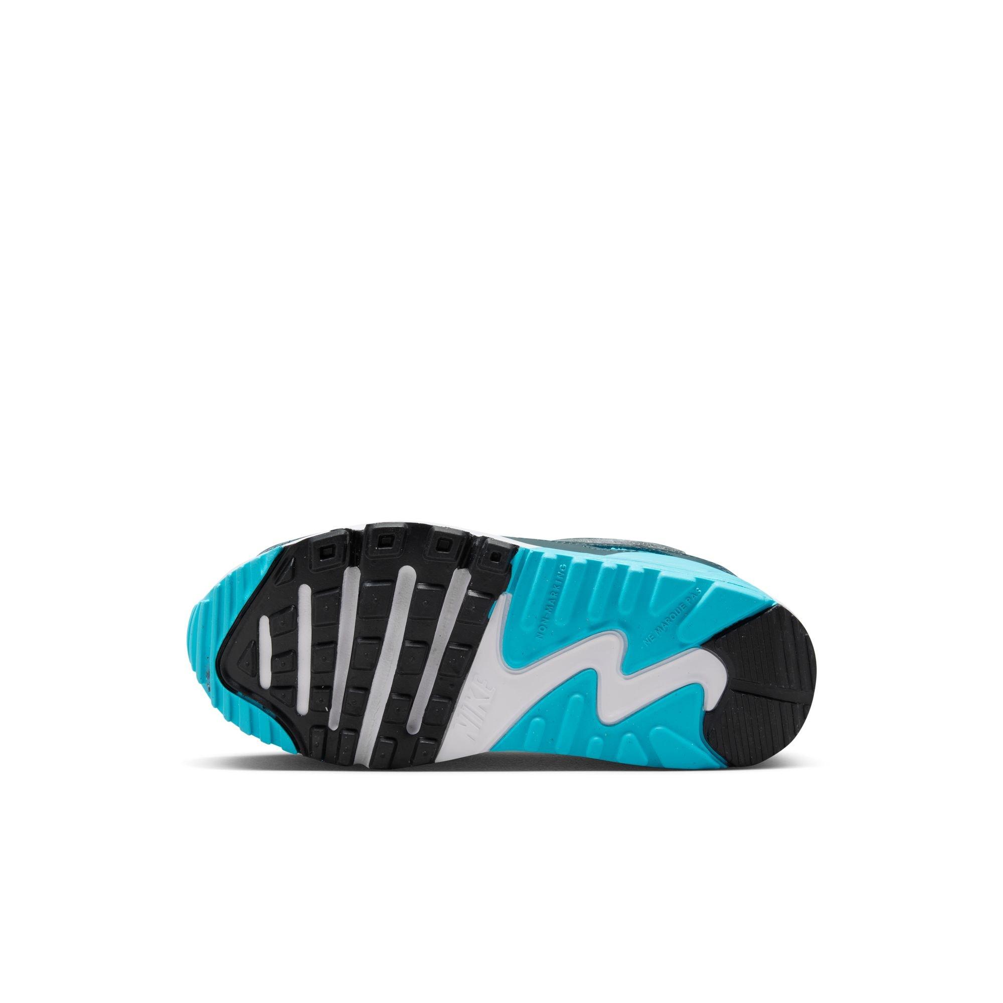 Nike Air Max 90 EasyOn Preschool Boys' "White/Wolf Grey/Baltic Blue/Armory Navy" Shoe