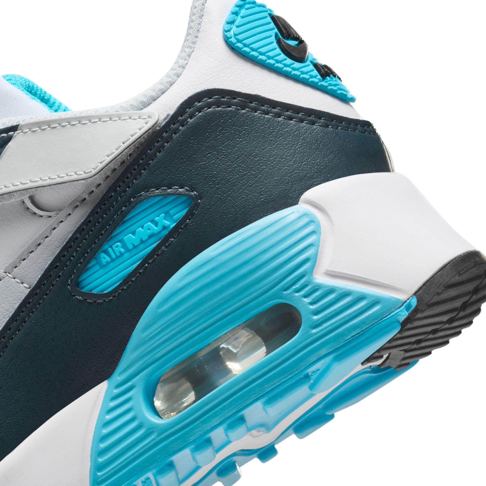 Nike Air Max 90 EasyOn Preschool Boys' "White/Wolf Grey/Baltic Blue/Armory Navy" Shoe