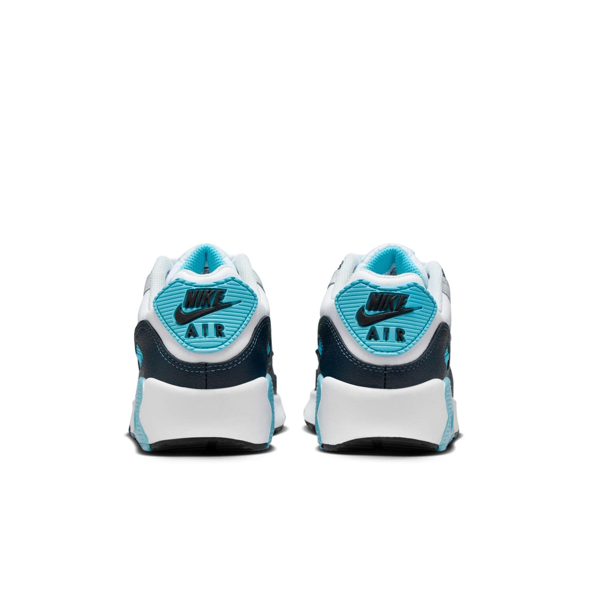 Nike Air Max 90  Preschool Boys' "White/Wolf Grey/Baltic Blue/Armory Navy" Shoe