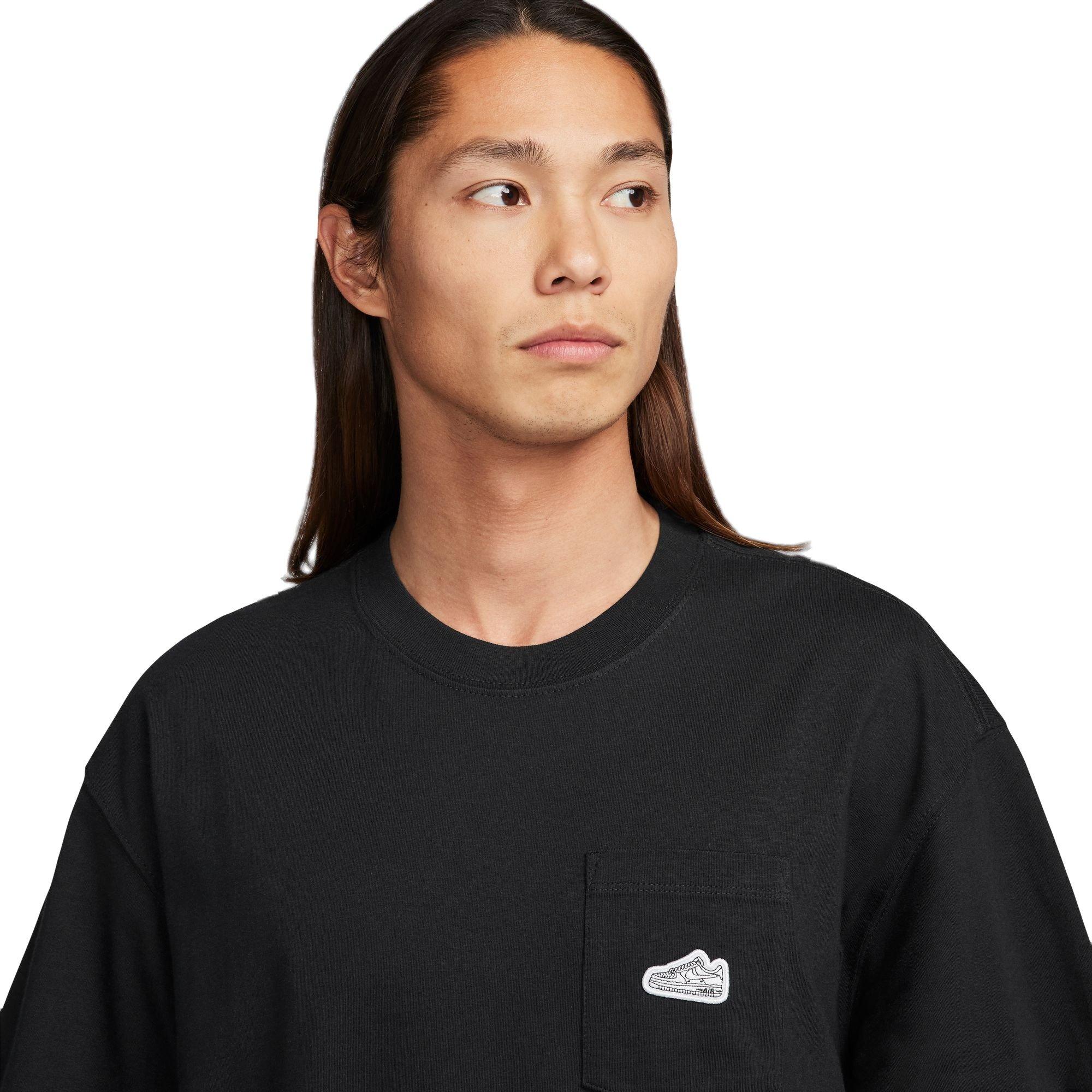 Nike Men's Sportswear Max90 Pocket Patch Tee - BLACK Thumbnail View 3