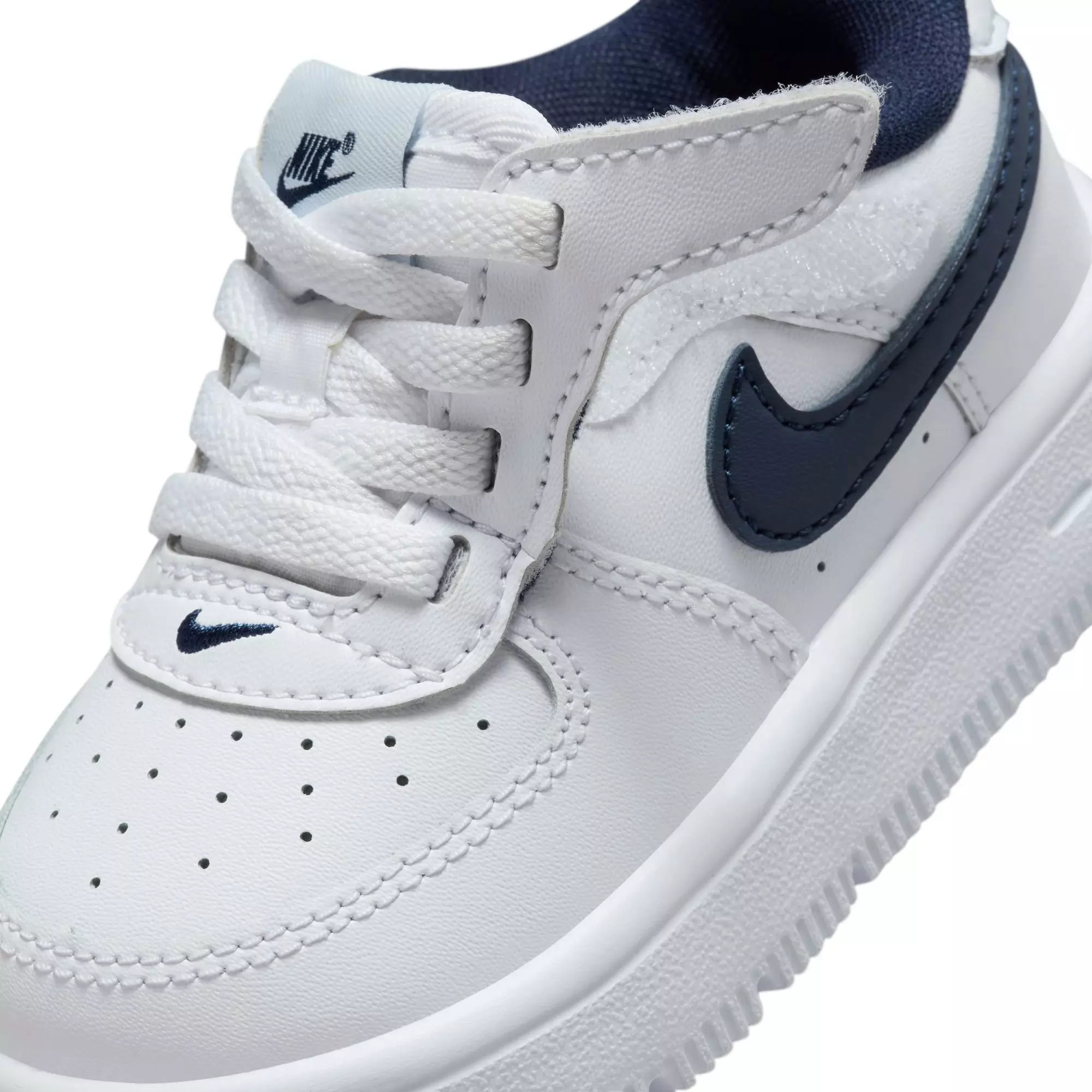Nike Air Force 1 Low EasyOn "White/Midnight Navy/Football Grey" Toddler Boys' Shoe - WHITE/NAVY