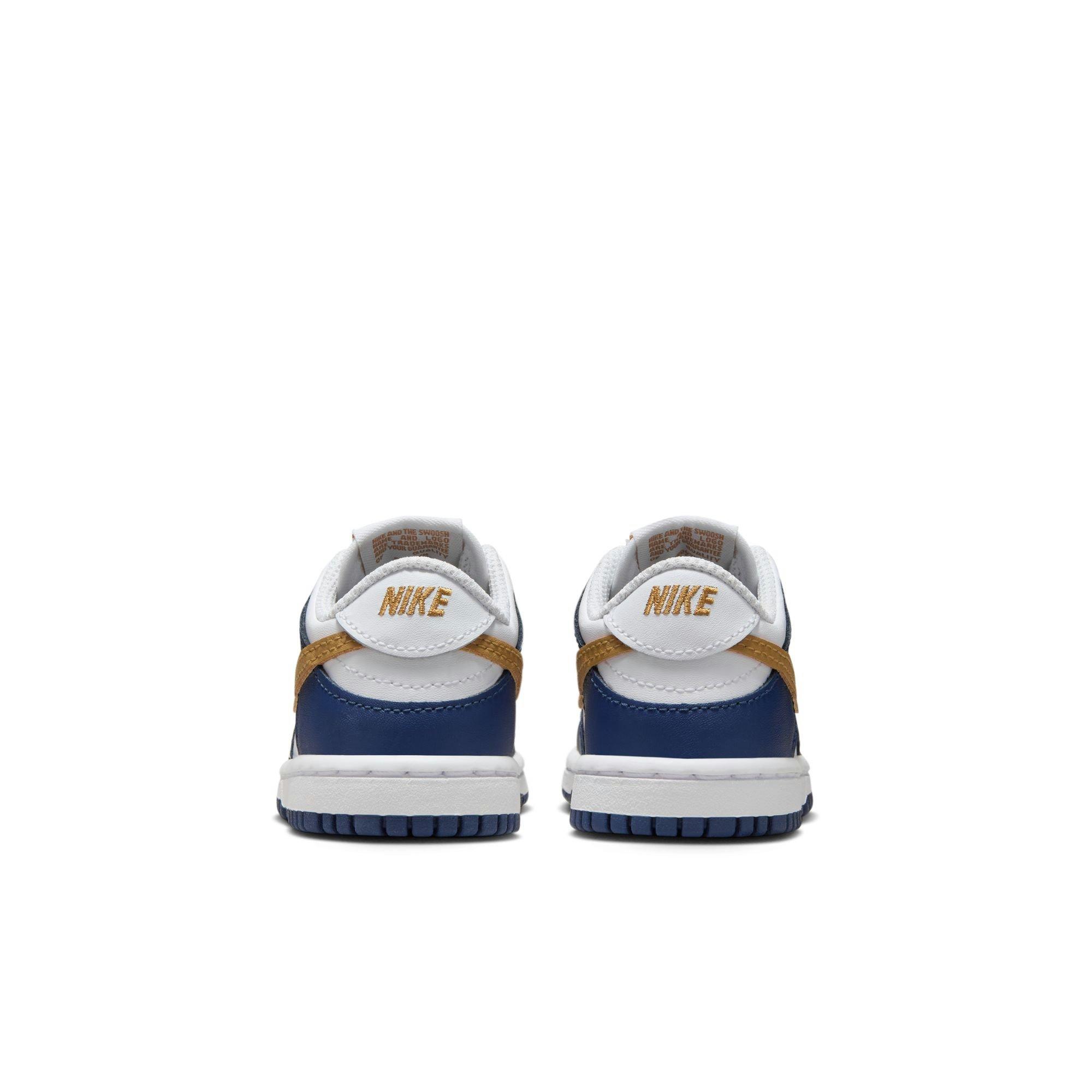 Nike Dunk Low Toddler Boys' "White/Wheat/Midnight Navy" Shoe