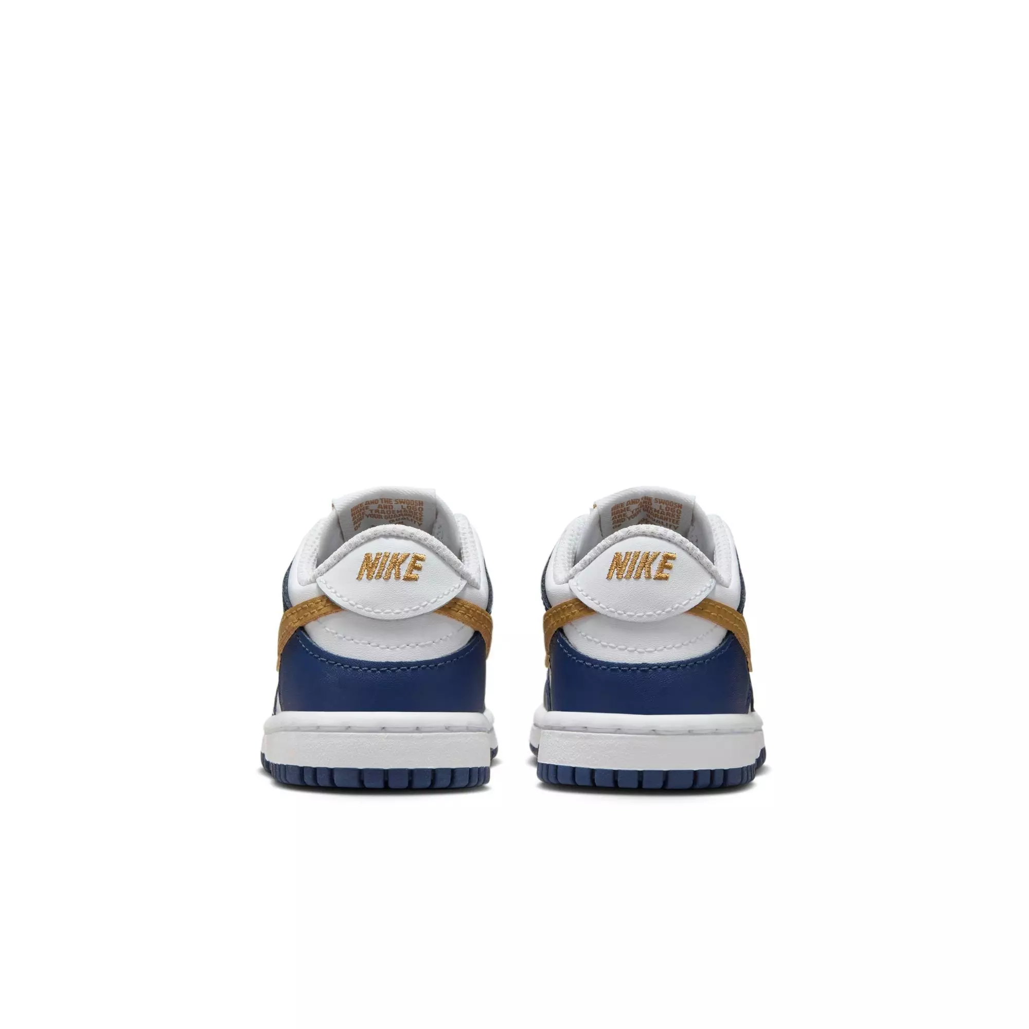 Nike Dunk Low "White/Wheat/Midnight Navy" Toddler Boys' Shoe - WHITE/NAVY/GOLD