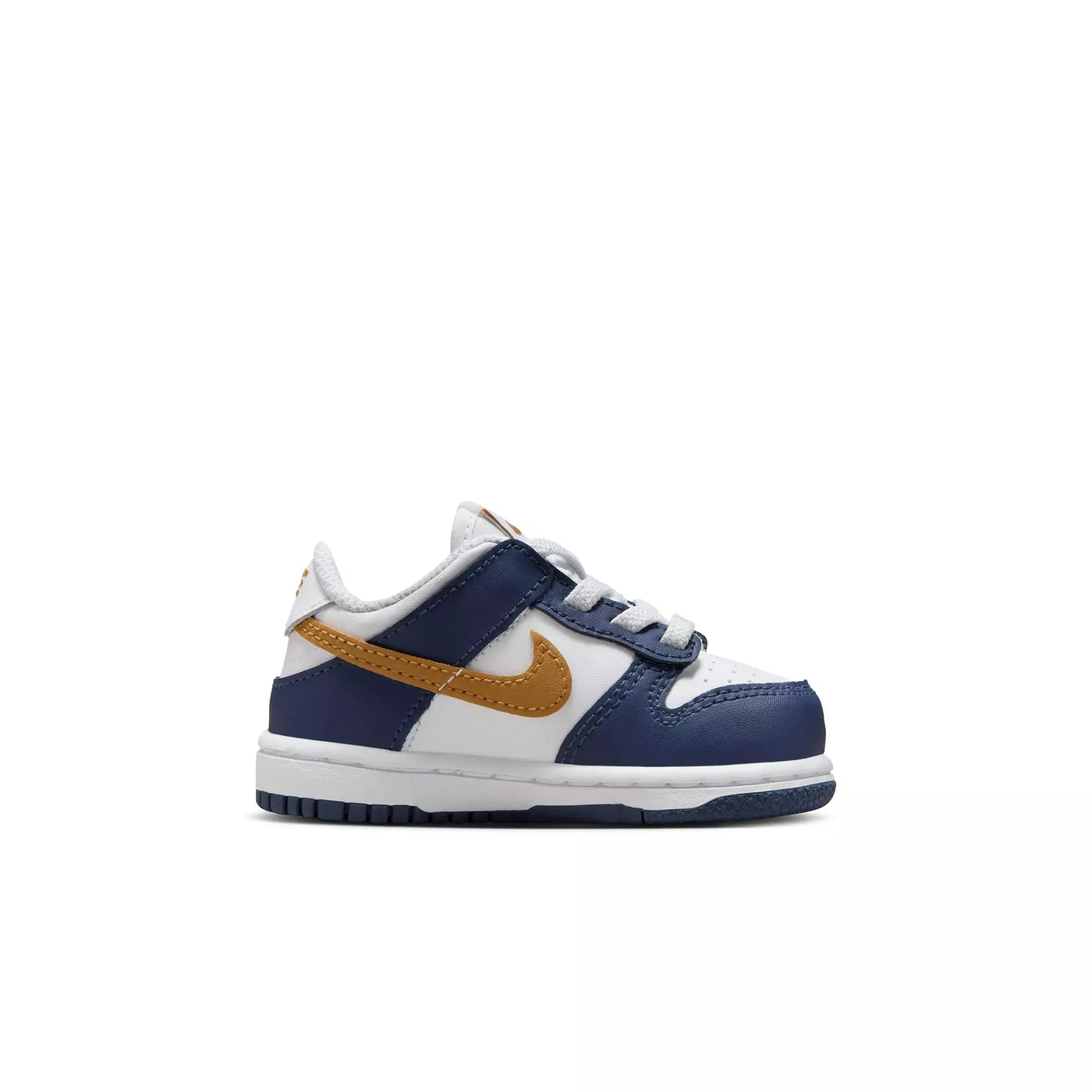 Nike Dunk Low "White/Wheat/Midnight Navy" Toddler Boys' Shoe - WHITE/NAVY/GOLD