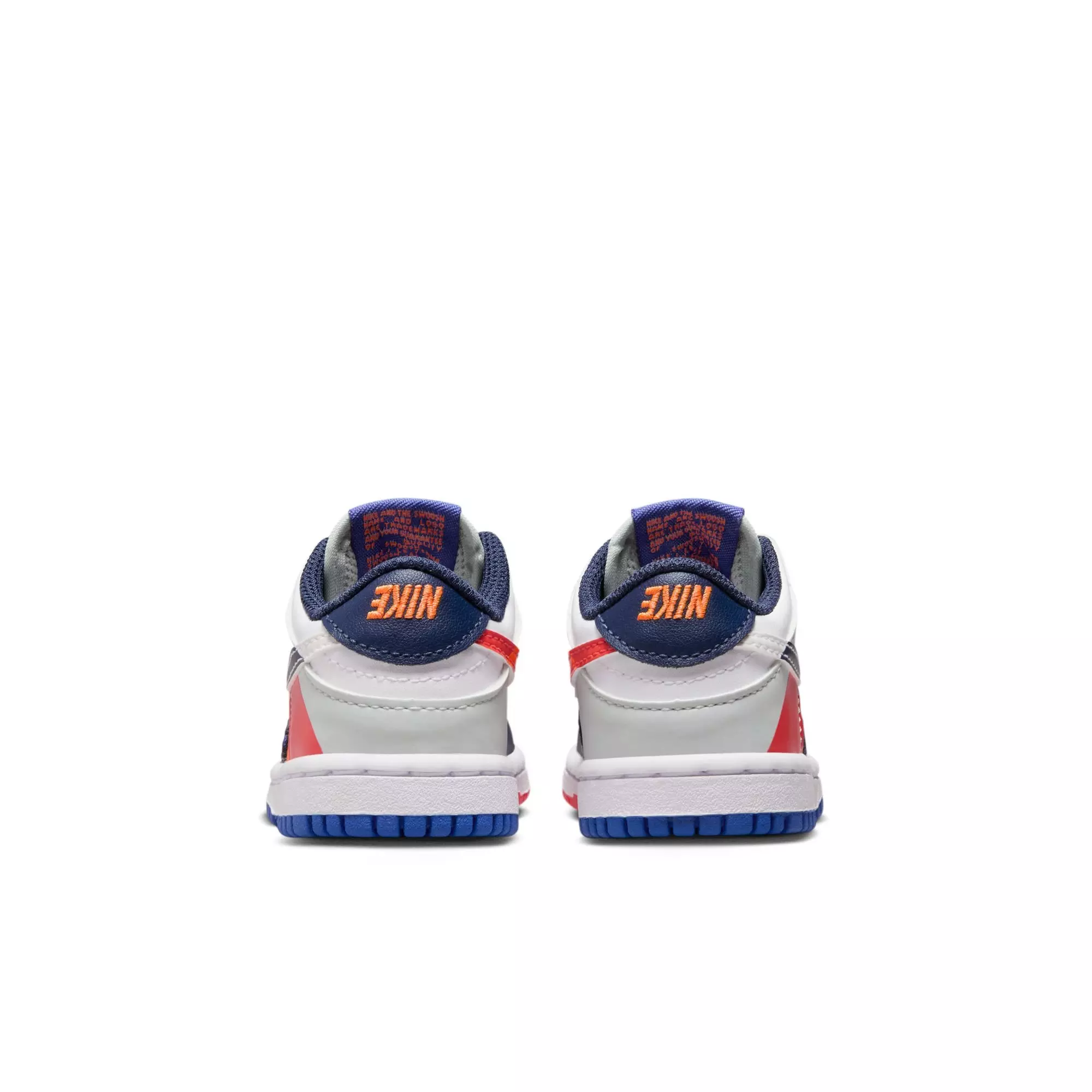 Nike Dunk Low SE "White/Light Silver/Midnight Navy" Toddler Kids' Shoe - WHITE/MULTI