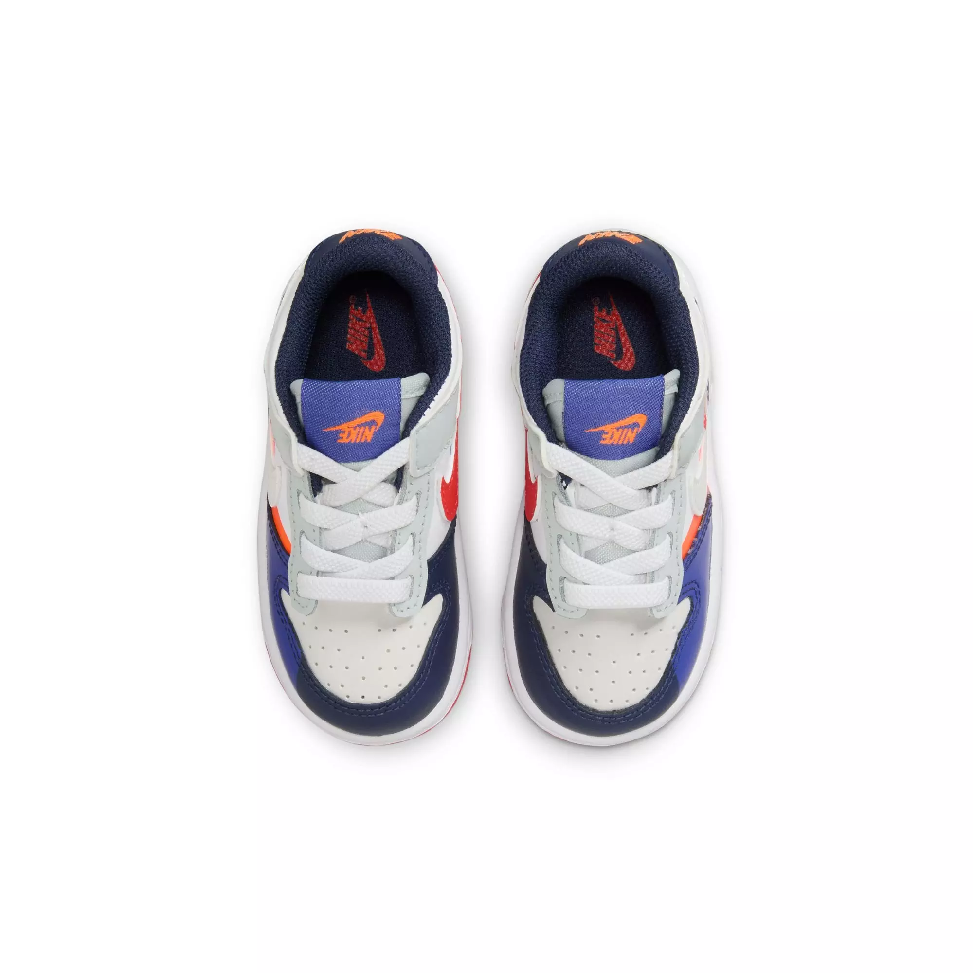 Nike Dunk Low SE "White/Light Silver/Midnight Navy" Toddler Kids' Shoe - WHITE/MULTI