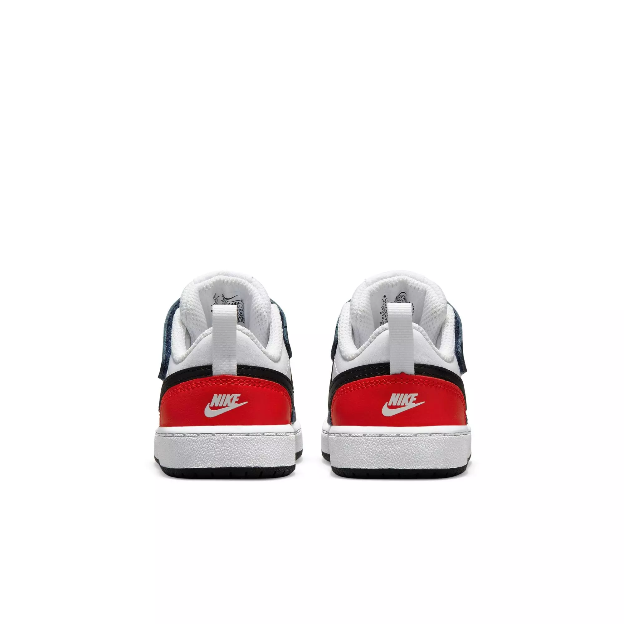 Nike Court Borough Low 2 "White/Black/Midnight Navy" Toddler Boys' Shoe - WHITE/NAVY/RED