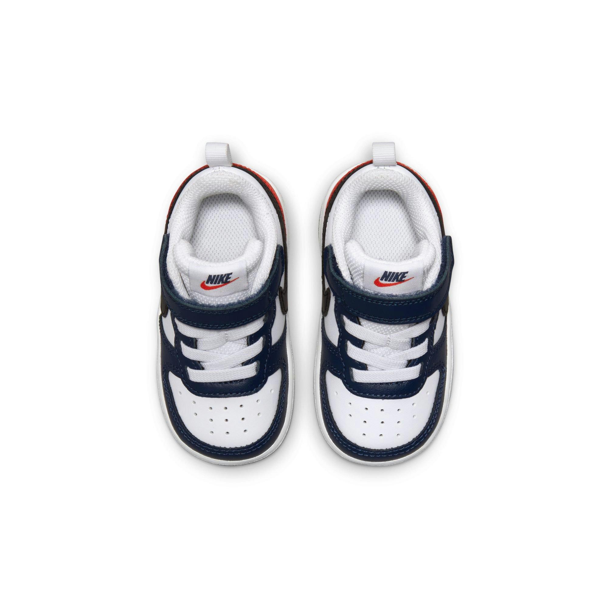 Nike Court Borough Low 2 "White/Black/Midnight Navy" Toddler Boys' Shoe