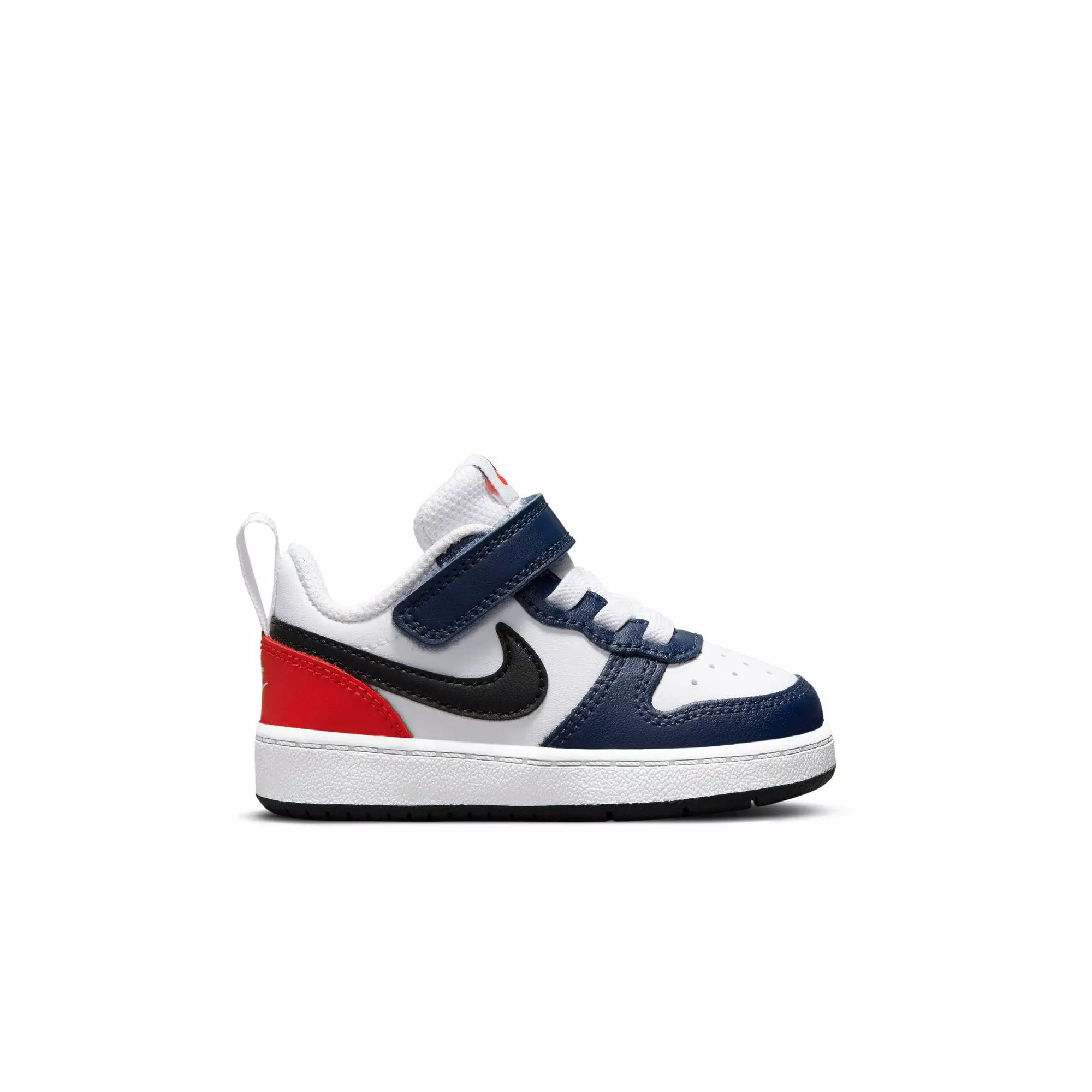 Nike Court Borough Low 2 "White/Black/Midnight Navy" Toddler Boys' Shoe - WHITE/NAVY/RED