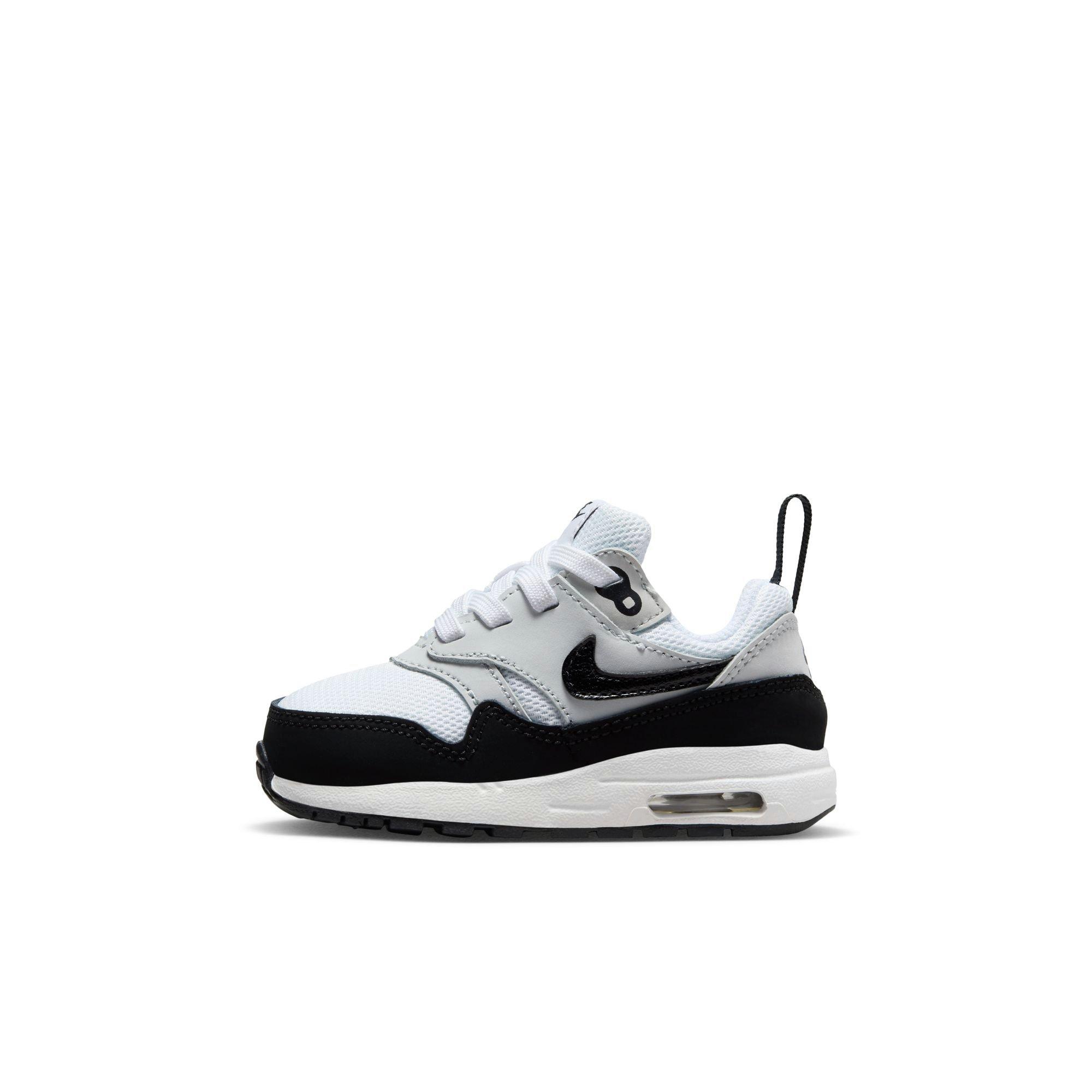 Nike Air Max 1 EasyOn Toddler Boys' "White/Black/Pure Platinum" Shoe
