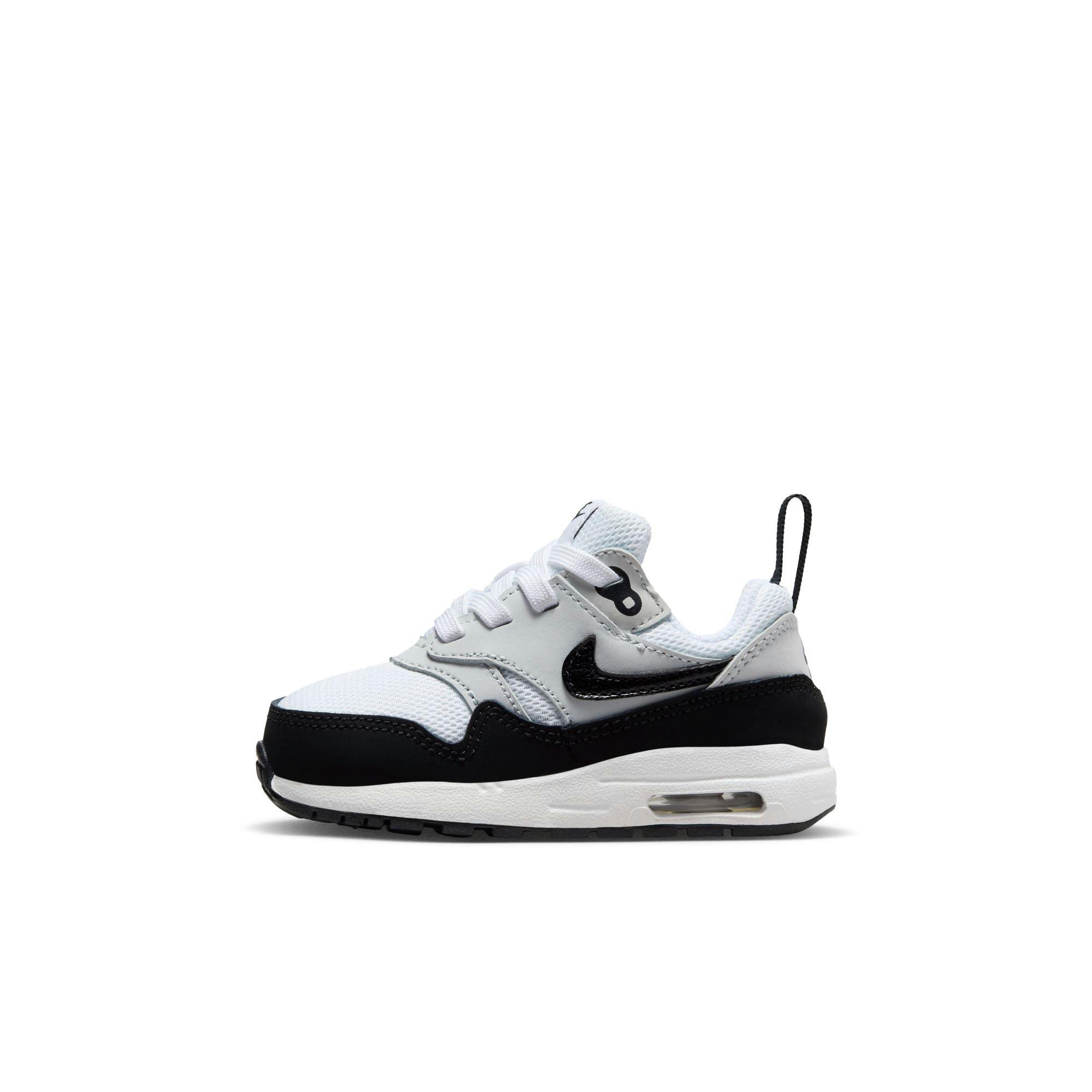 Nike Air Max 1 EasyOn Toddler Boys' White/Black/Pure Platinum Shoe