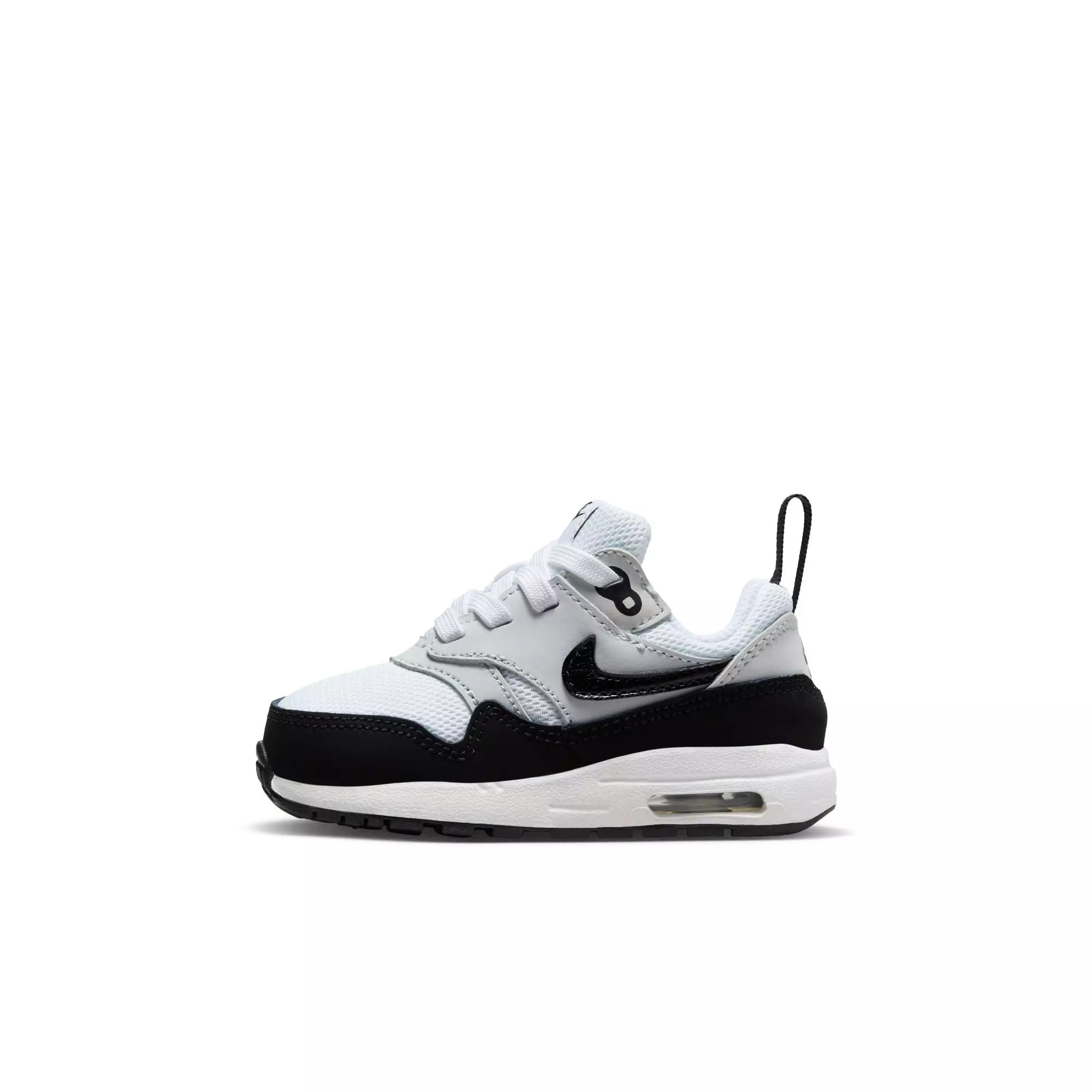 Nike Air Max 1 EasyOn "White/Black/Pure Platinum" Toddler Boys' Shoe - WHITE/BLACK