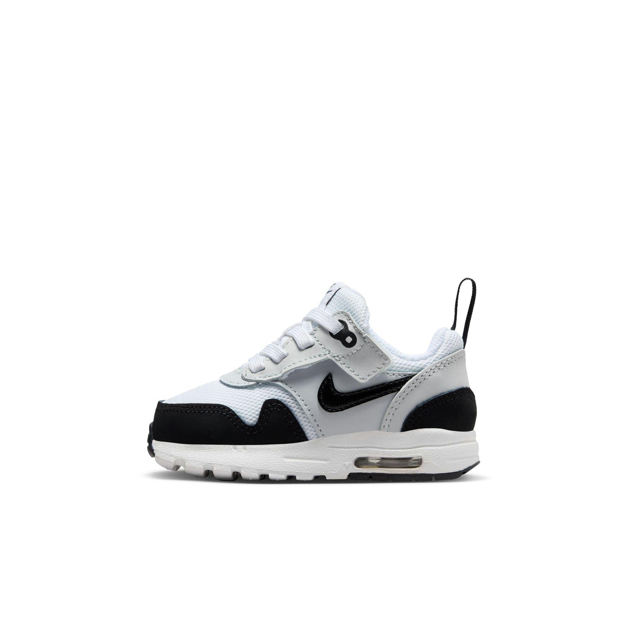 Nike Air Max 1 EasyOn Toddler Boys' White/Black/Pure Platinum Shoe