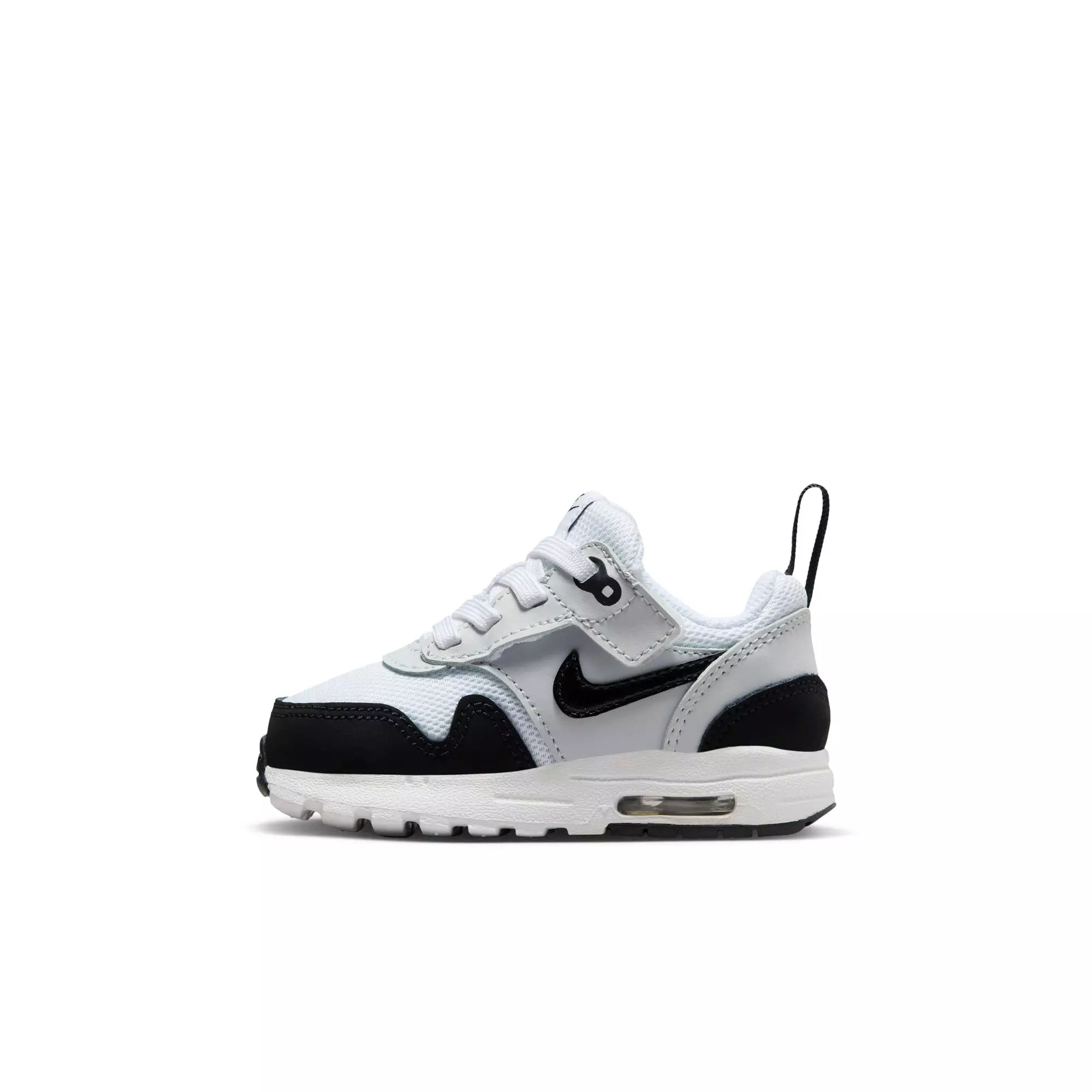Nike Air Max 1 EasyOn "White/Black/Pure Platinum" Toddler Boys' Shoe - WHITE/BLACK