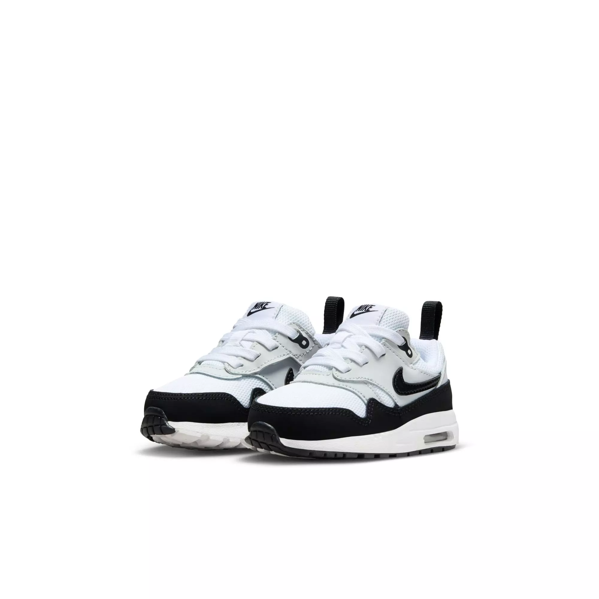 Nike Air Max 1 EasyOn "White/Black/Pure Platinum" Toddler Boys' Shoe - WHITE/BLACK