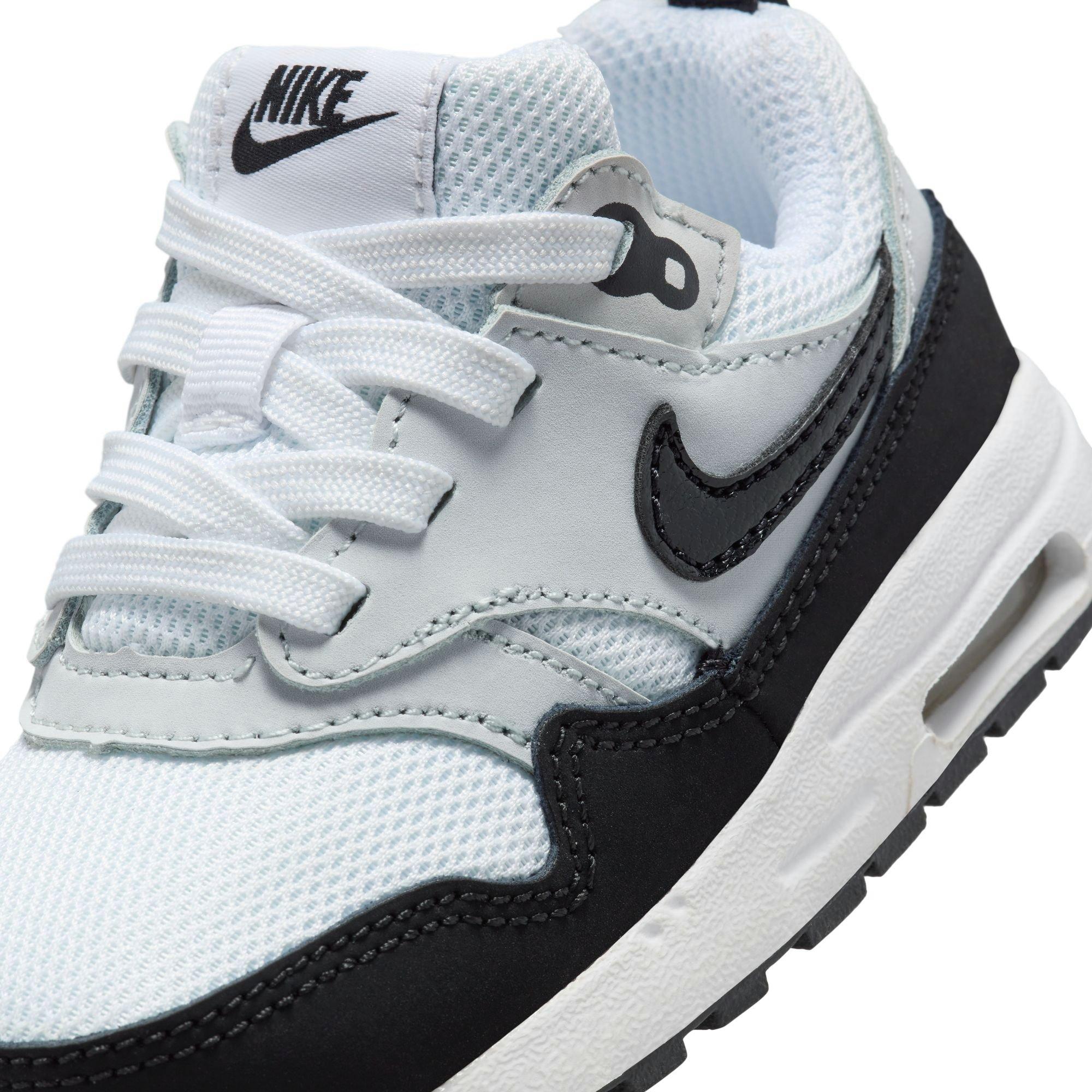 Nike Air Max 1 EasyOn Toddler Boys' White/Black/Pure Platinum Shoe