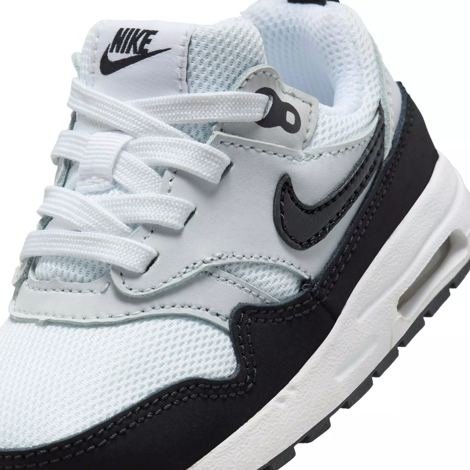 Nike Air Max 1 EasyOn "White/Black/Pure Platinum" Toddler Boys' Shoe - WHITE/BLACK
