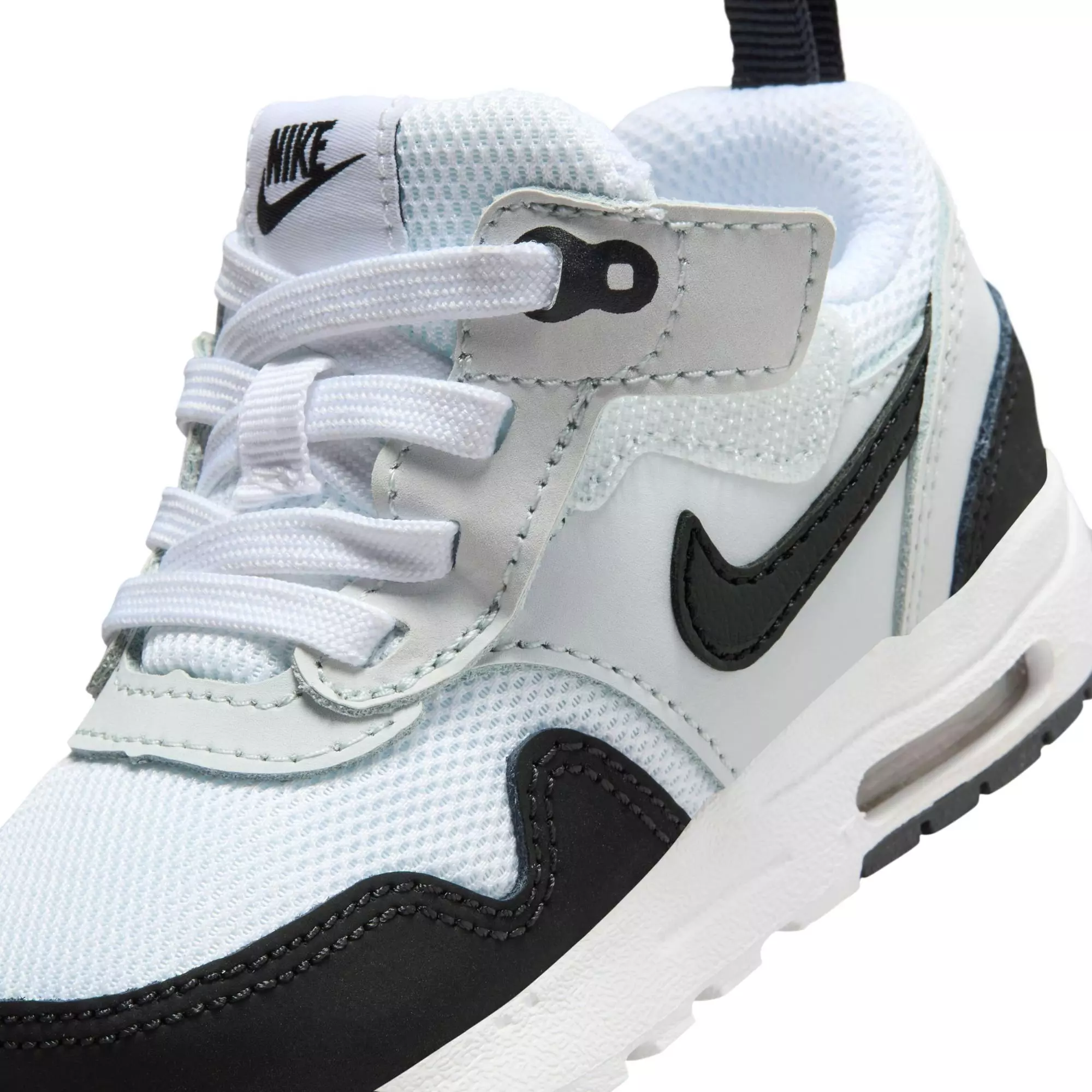 Nike Air Max 1 EasyOn "White/Black/Pure Platinum" Toddler Boys' Shoe - WHITE/BLACK