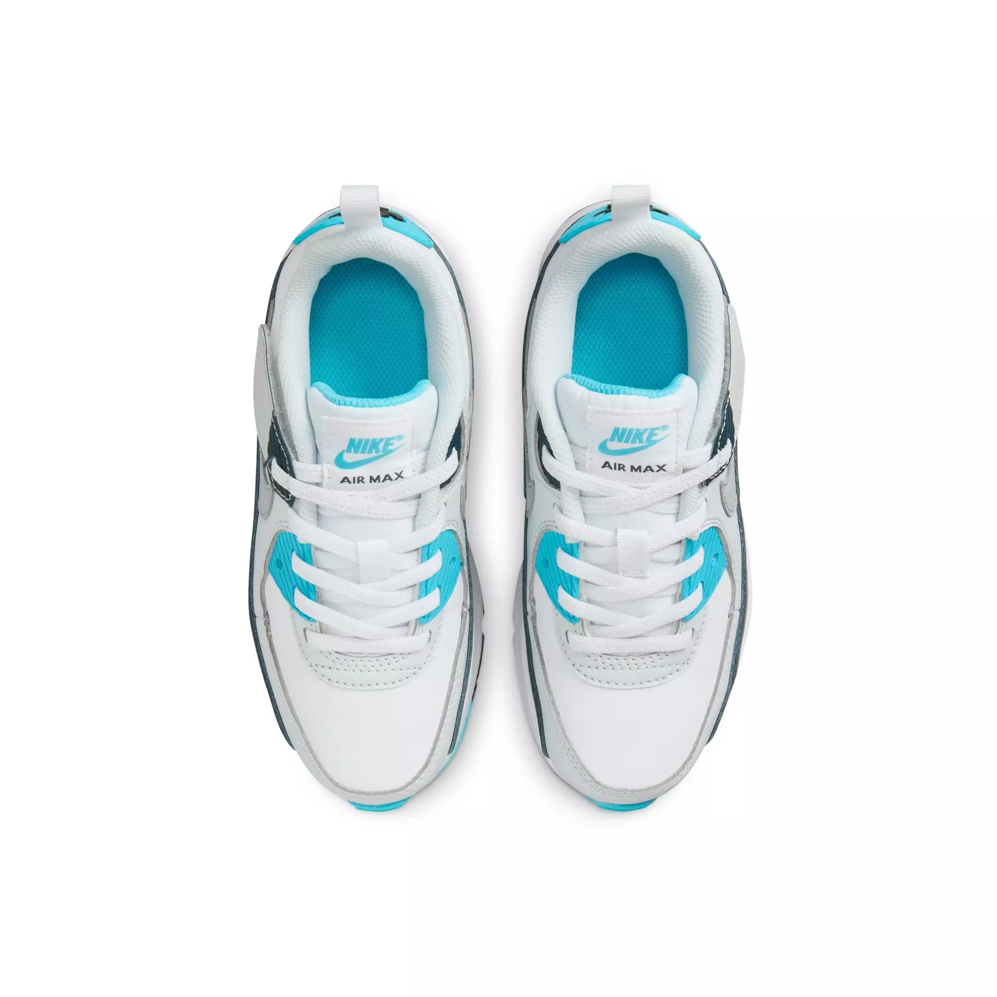 Nike Air Max 90 EasyOn "White/Wolf Grey/Baltic Blue" Toddler Boys' Shoe - WHITE/GREY