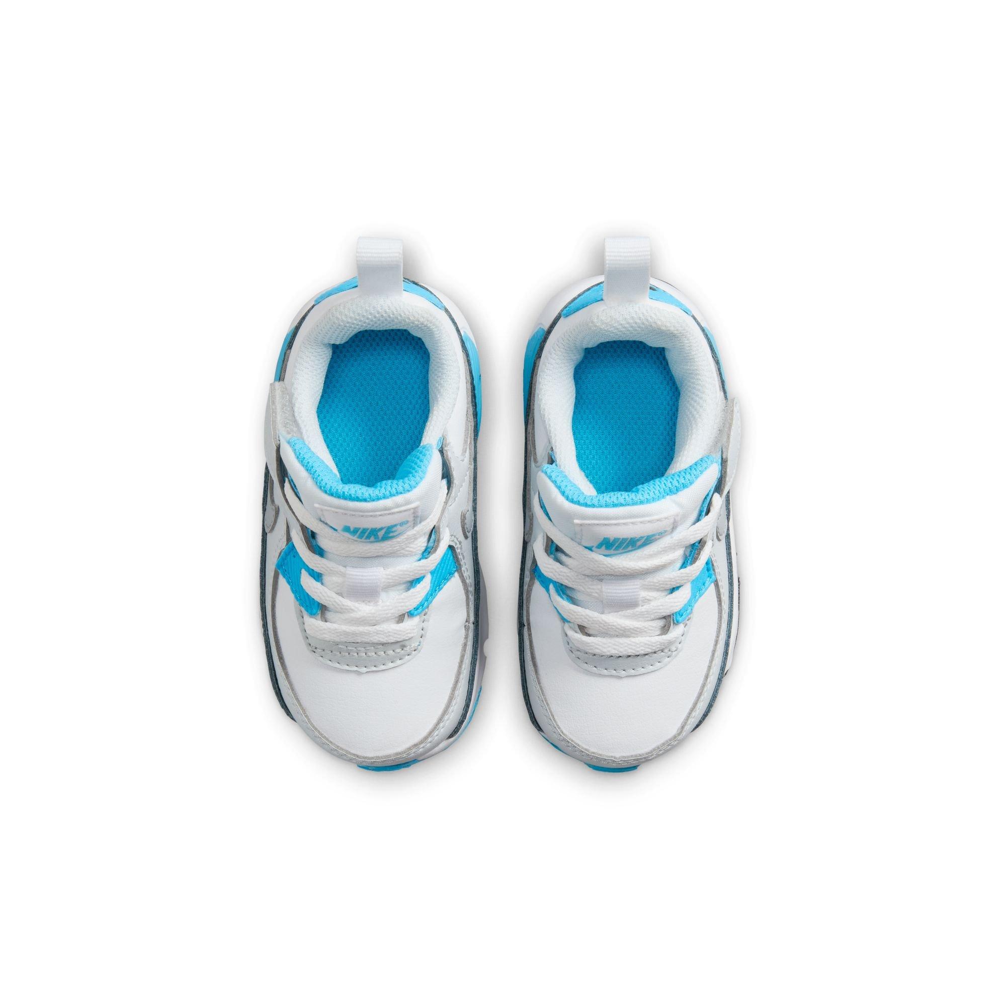 Nike Air Max 90 EasyOn "White/Wolf Grey/Baltic Blue/Armory Navy" Toddler Boys' Shoe