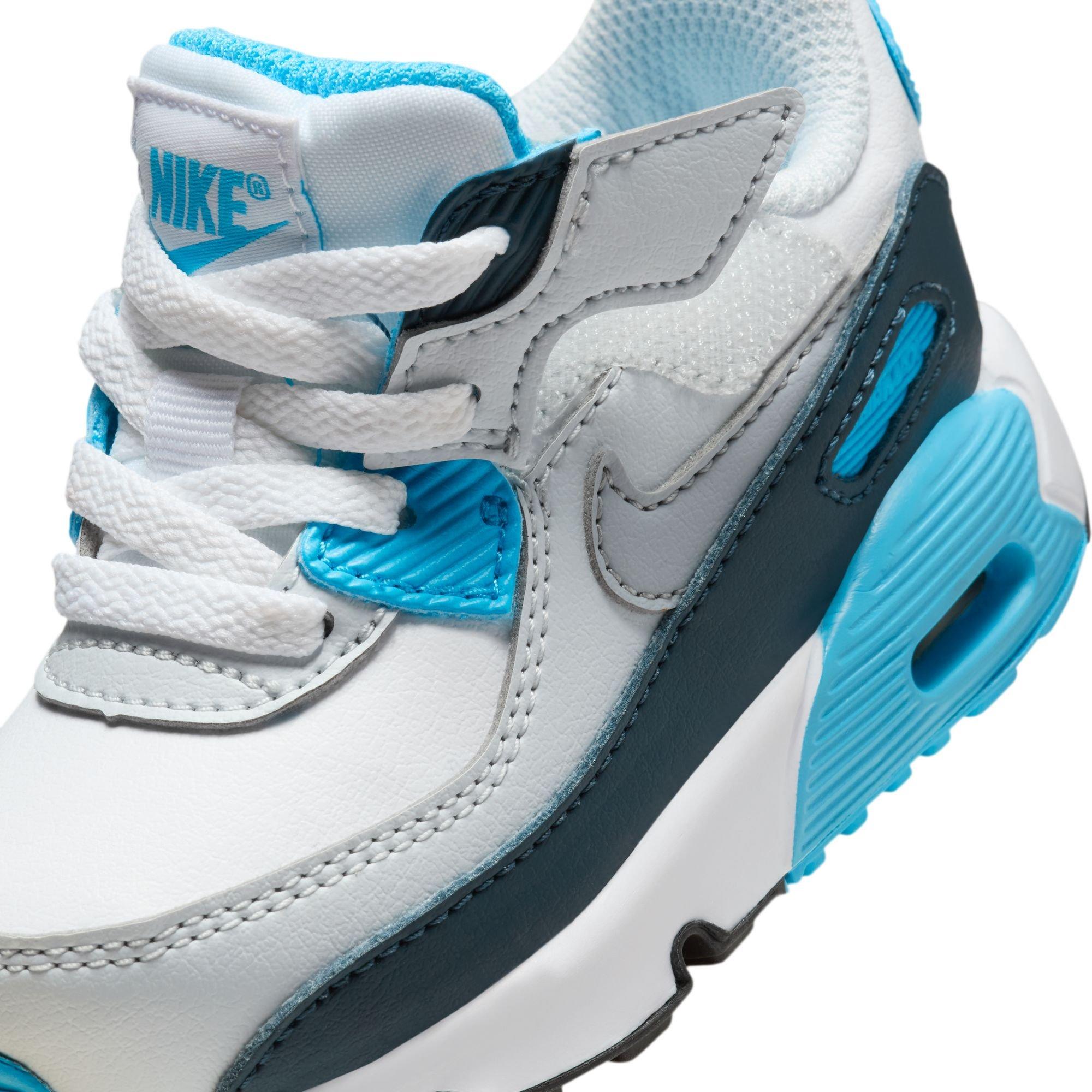 Nike Air Max 90 EasyOn "White/Wolf Grey/Baltic Blue/Armory Navy" Toddler Boys' Shoe