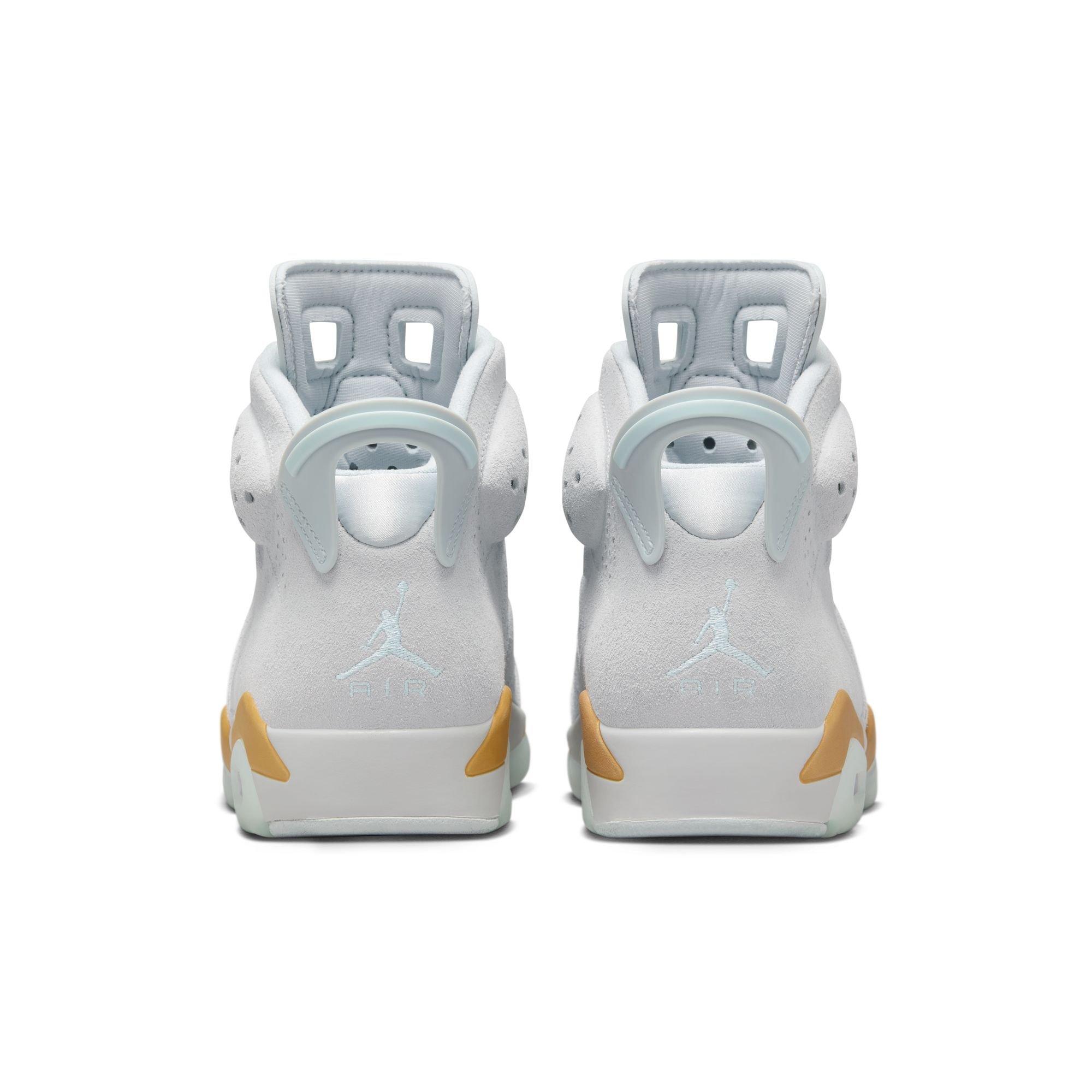 Jordan 6 Retro "Pearl" Women's Shoe - PURE PLATINUM/GLACIER BLUE/METALLIC GOLD Thumbnail View 10