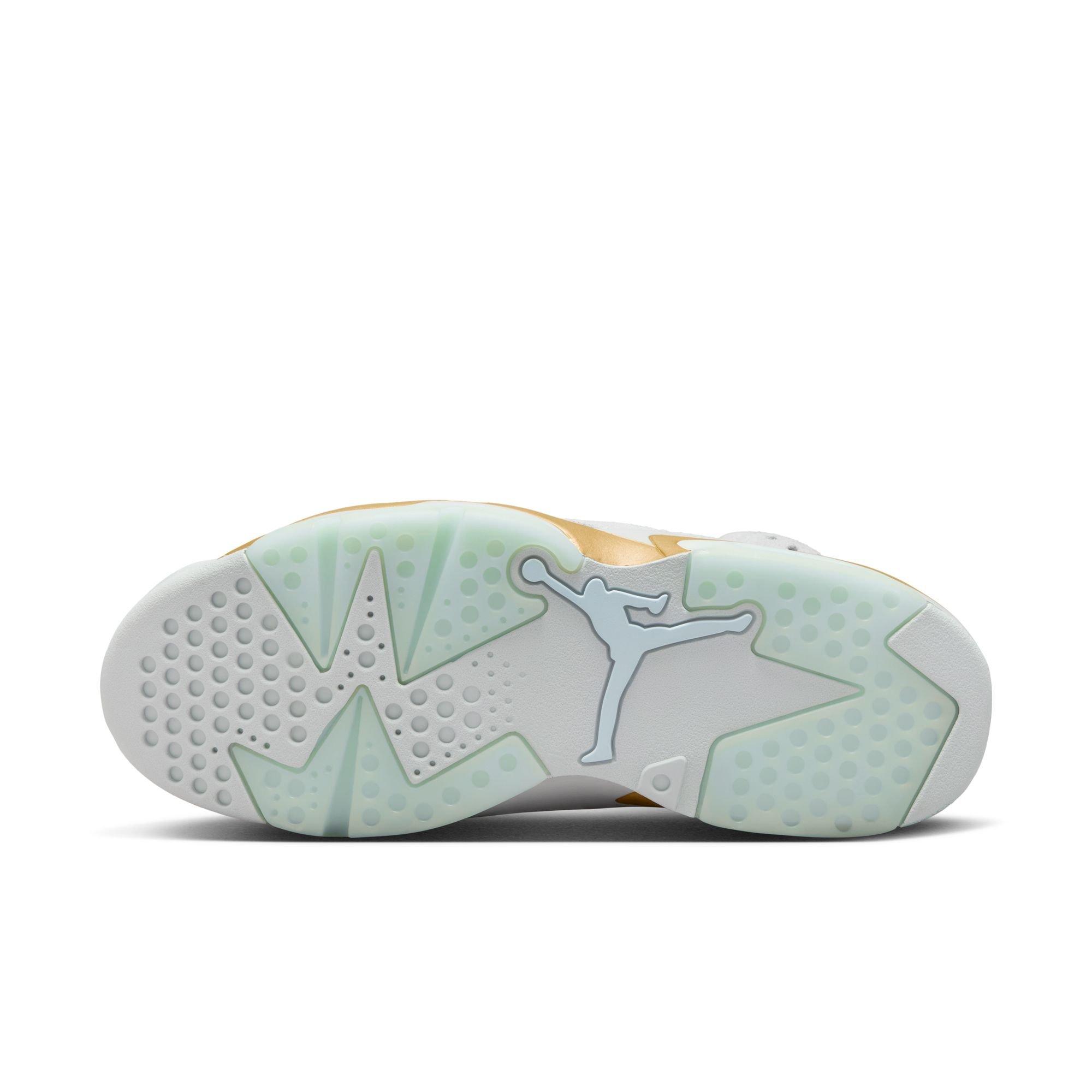 Jordan 6 Retro "Pearl" Women's Shoe - PURE PLATINUM/GLACIER BLUE/METALLIC GOLD Thumbnail View 12