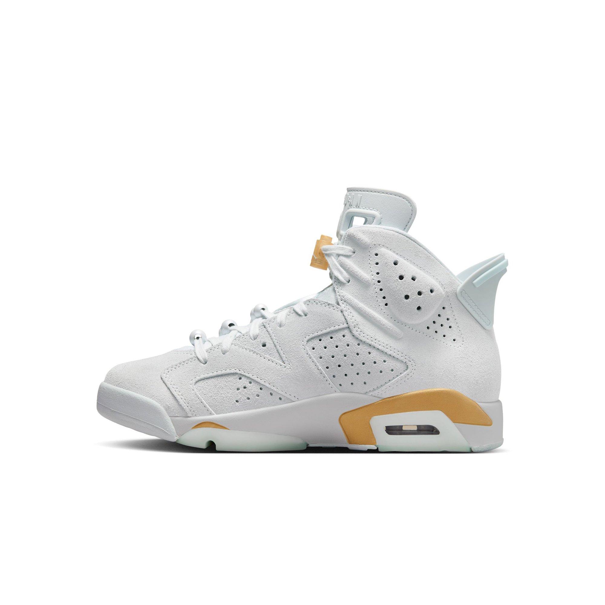Jordan 6 Retro "Pearl" Women's Shoe - PURE PLATINUM/GLACIER BLUE/METALLIC GOLD Thumbnail View 9