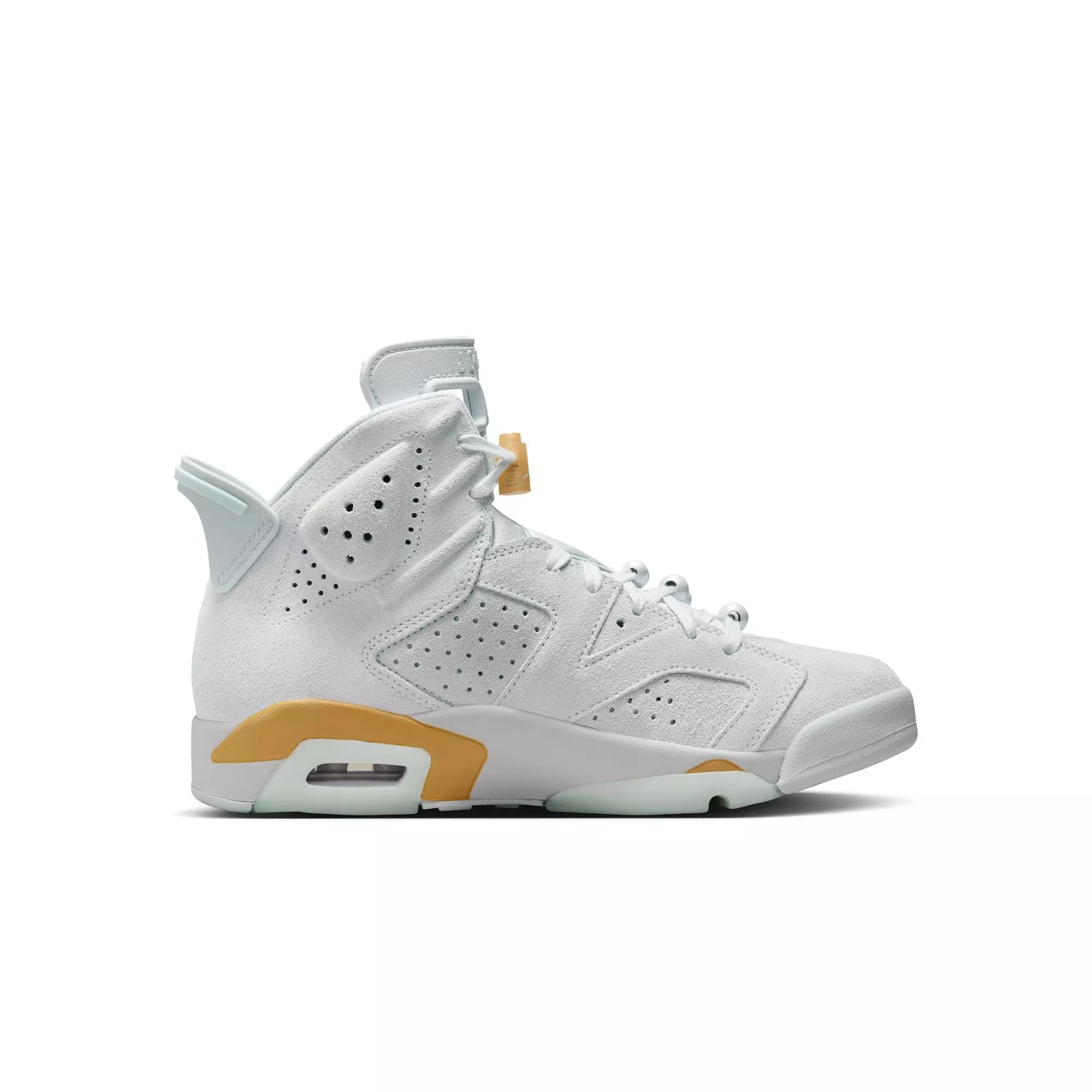 Jordan 6 Retro "Pearl" Women's Shoe - PURE PLATINUM/GLACIER BLUE/METALLIC GOLD