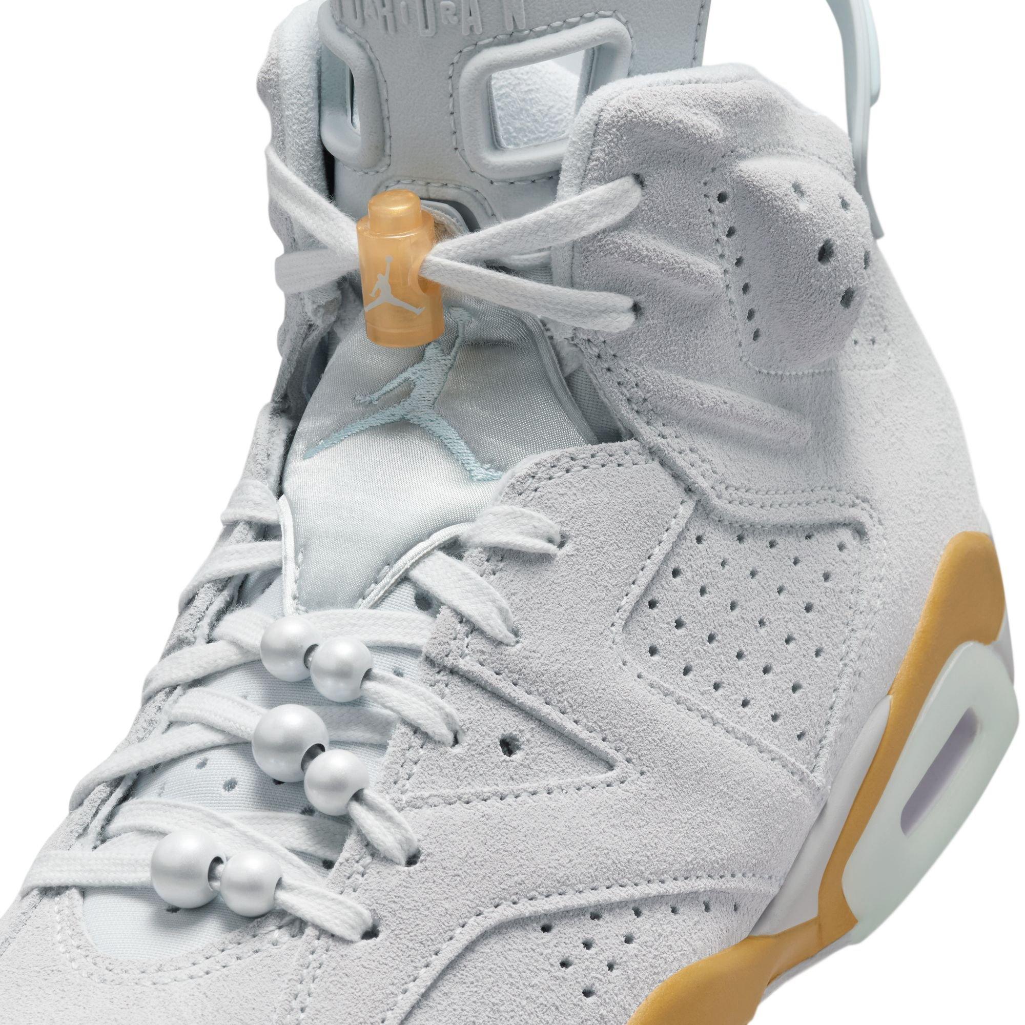 Jordan 6 Retro "Pearl" Women's Shoe - PURE PLATINUM/GLACIER BLUE/METALLIC GOLD Thumbnail View 4