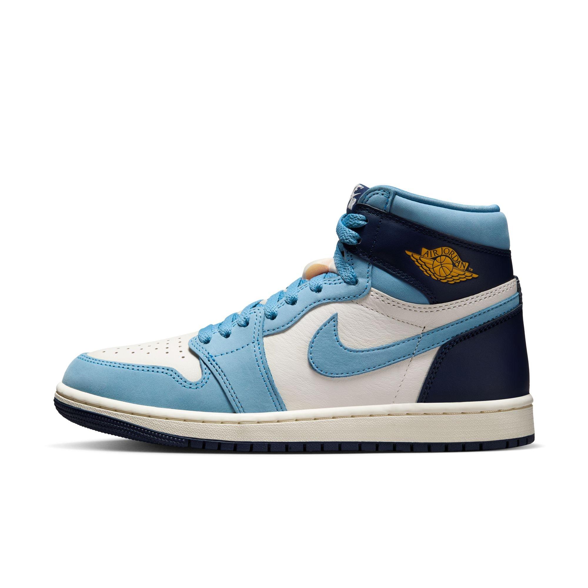 Jordan 1 Retro High OG "First in Flight" Women's Shoe - UNIVERSITY BLUE/UNIVERSITY GOLD/SAIL Thumbnail View 10