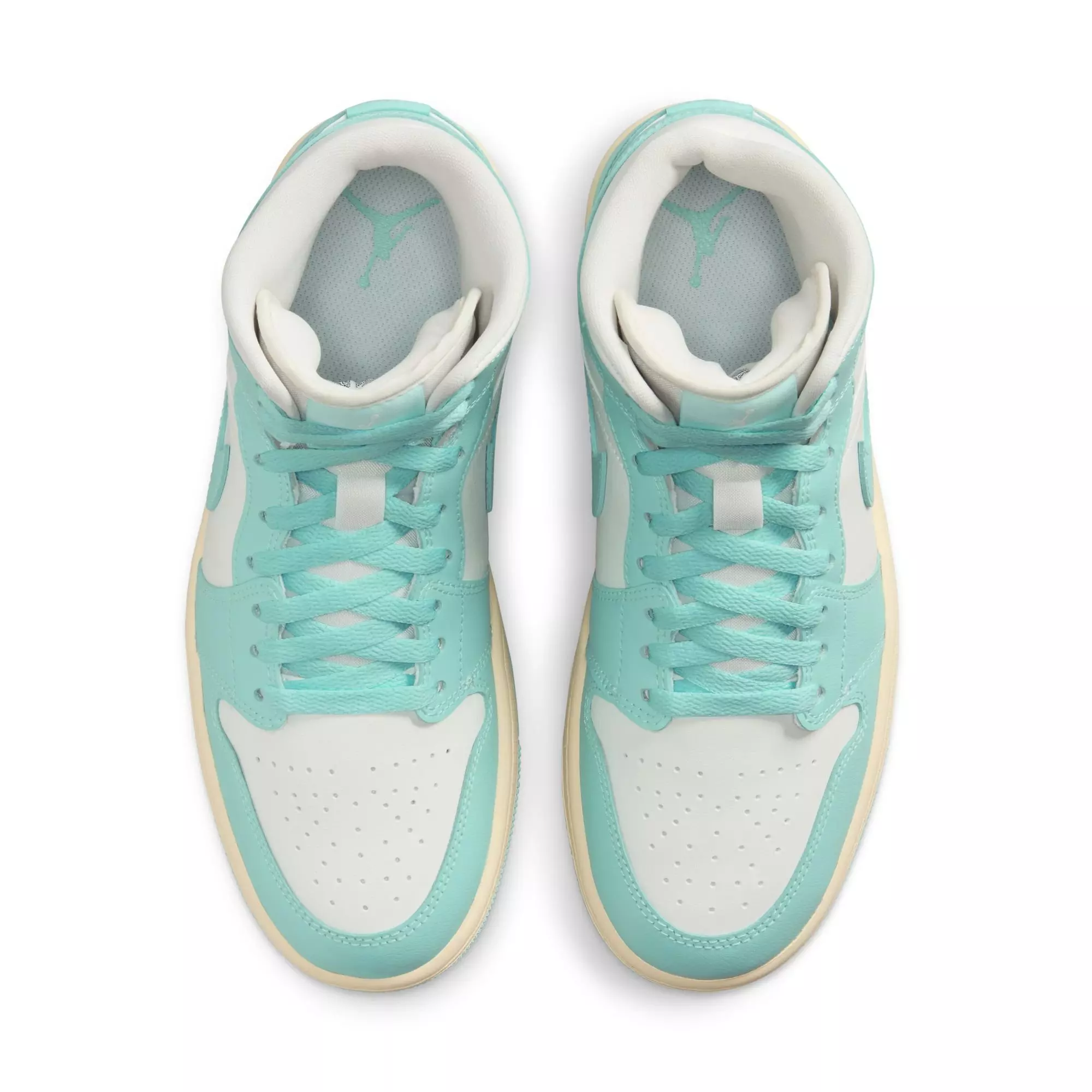 Jordan 1 Mid "Sail/Light Dew/Muslin" Women's Shoe - LT BLUE/BEIGE
