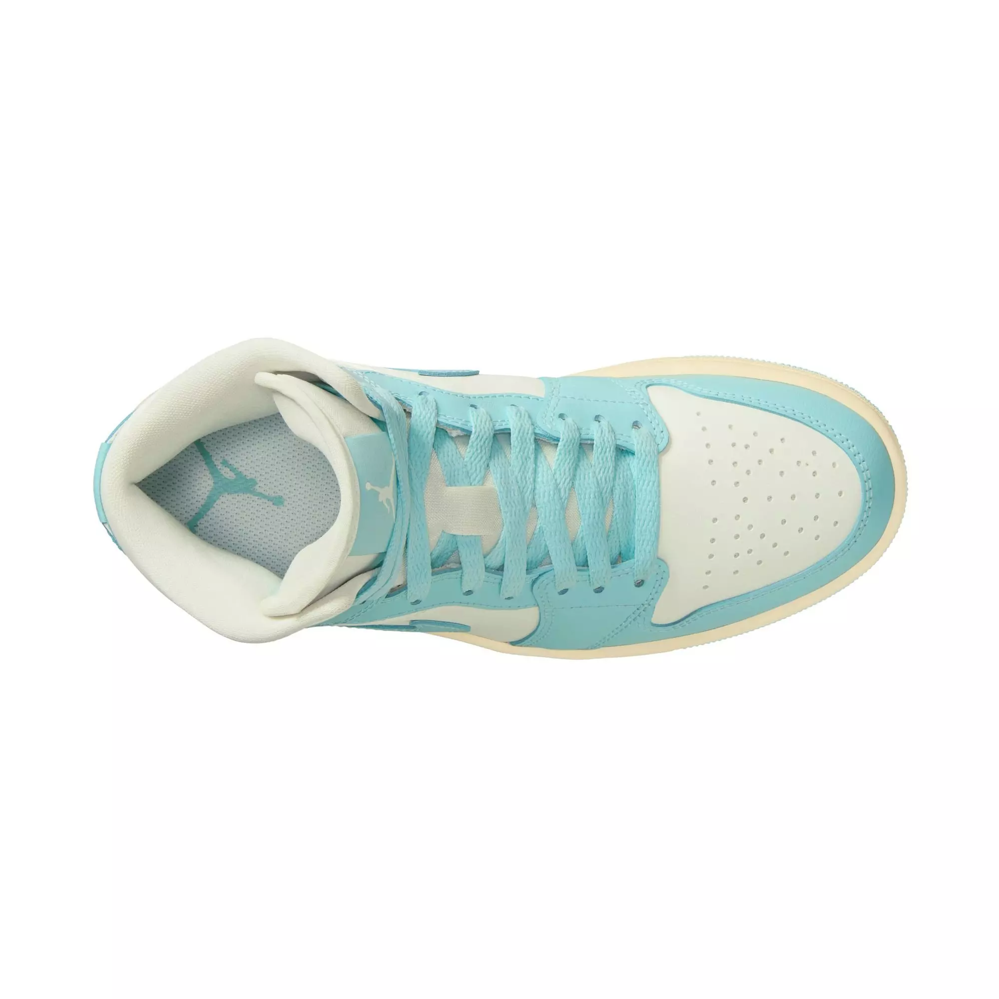 Jordan 1 Mid "Sail/Light Dew/Muslin" Women's Shoe - LT BLUE/BEIGE