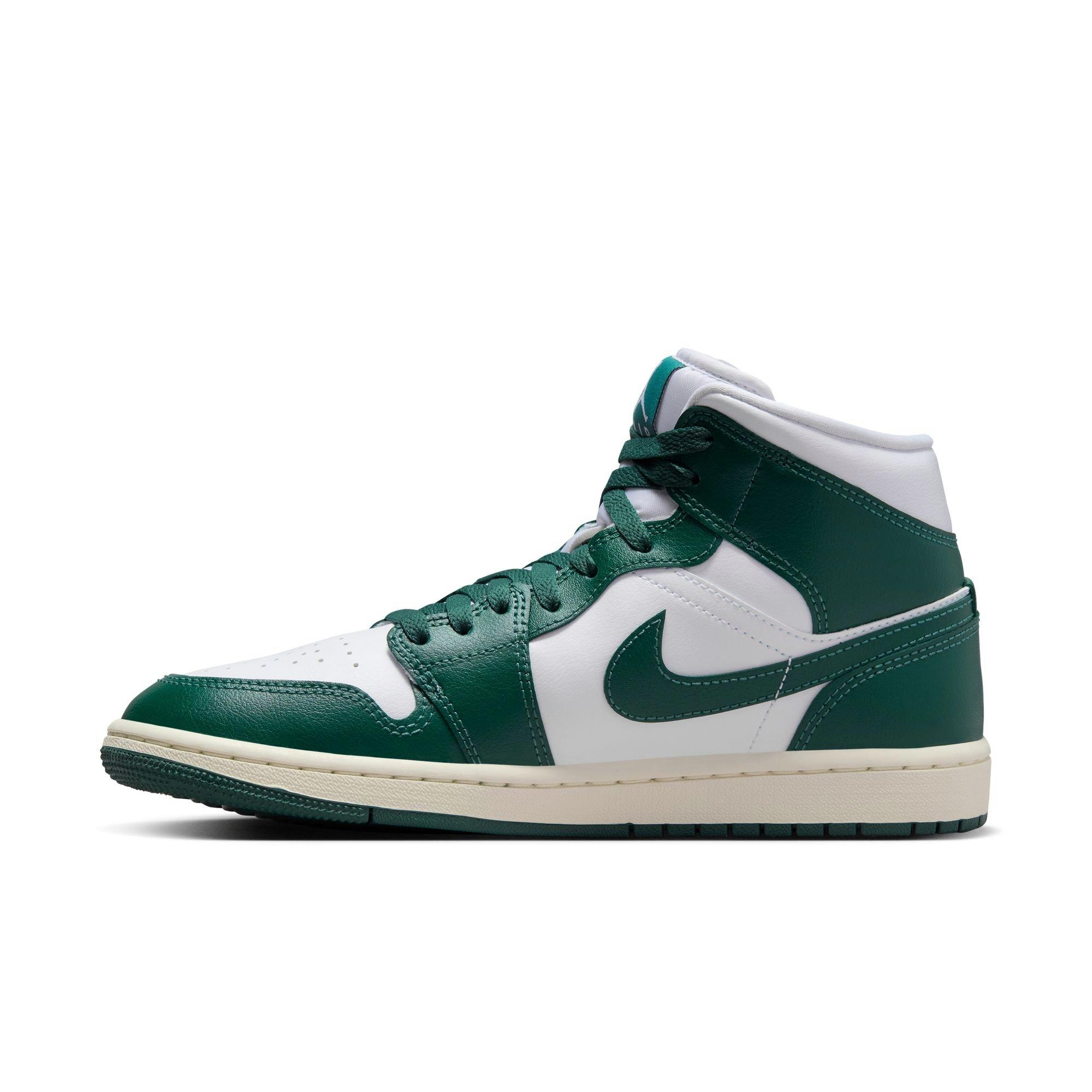 Jordan 1 Mid "White/Oxidized Green/Sail" Women's Shoe - WHITE/GREEN Thumbnail View 4