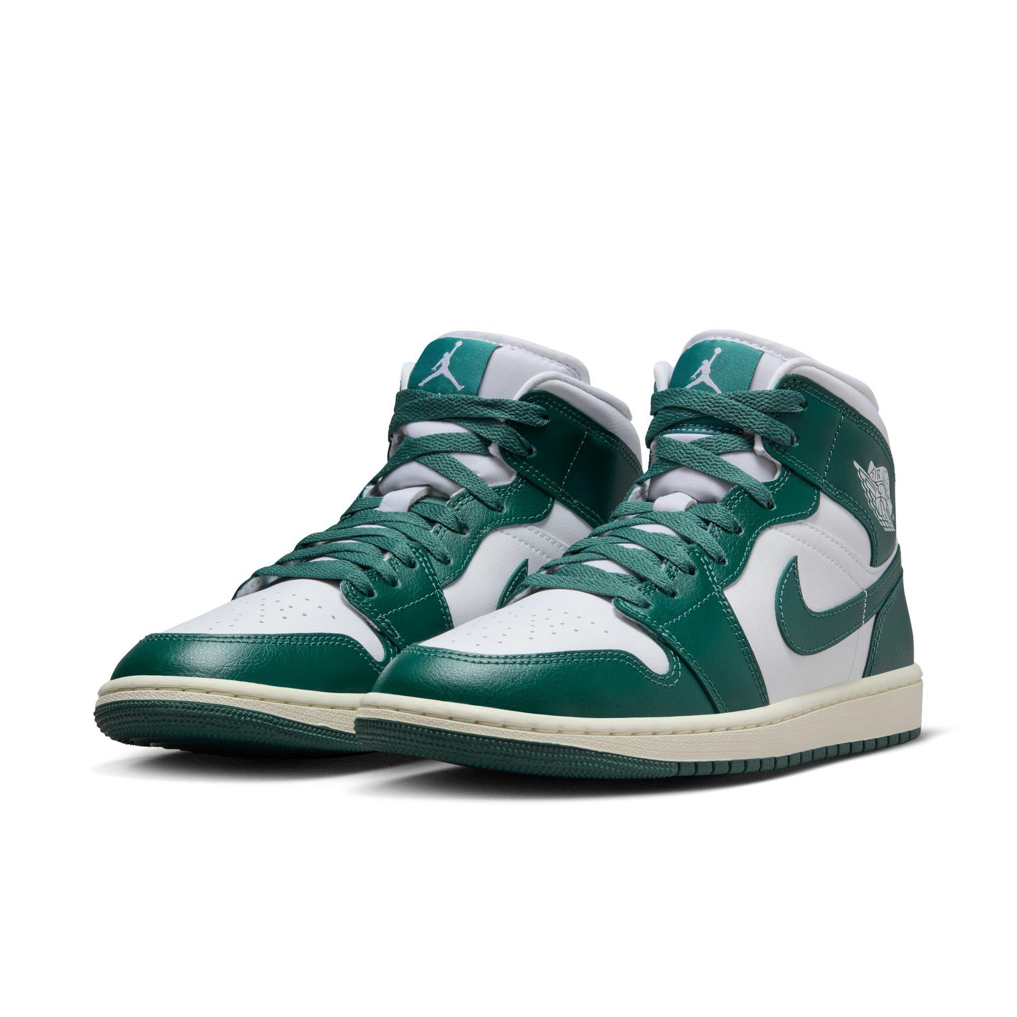 Jordan 1 Mid Women's "White/Oxidized Green/Sail" Shoe