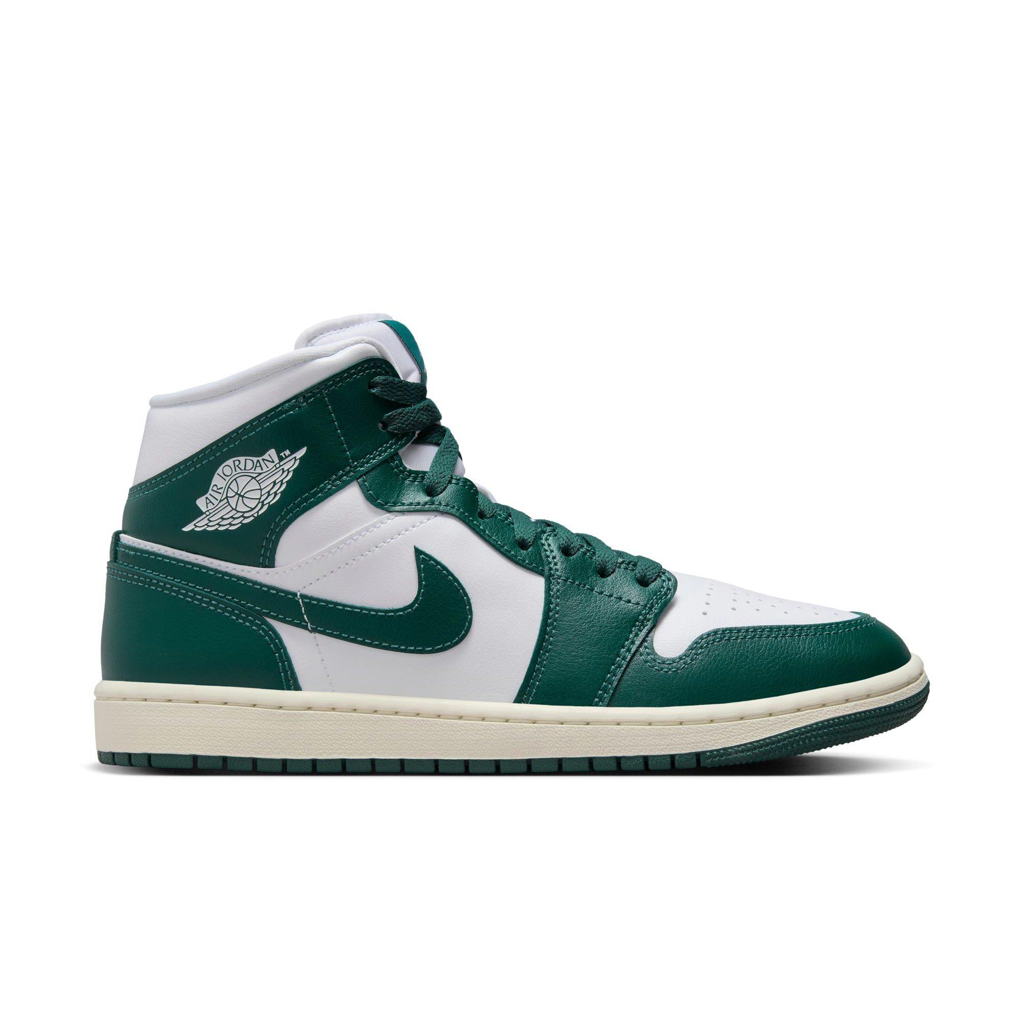 Jordan 1 Mid "White/Oxidized Green/Sail" Women's Shoe - WHITE/GREEN