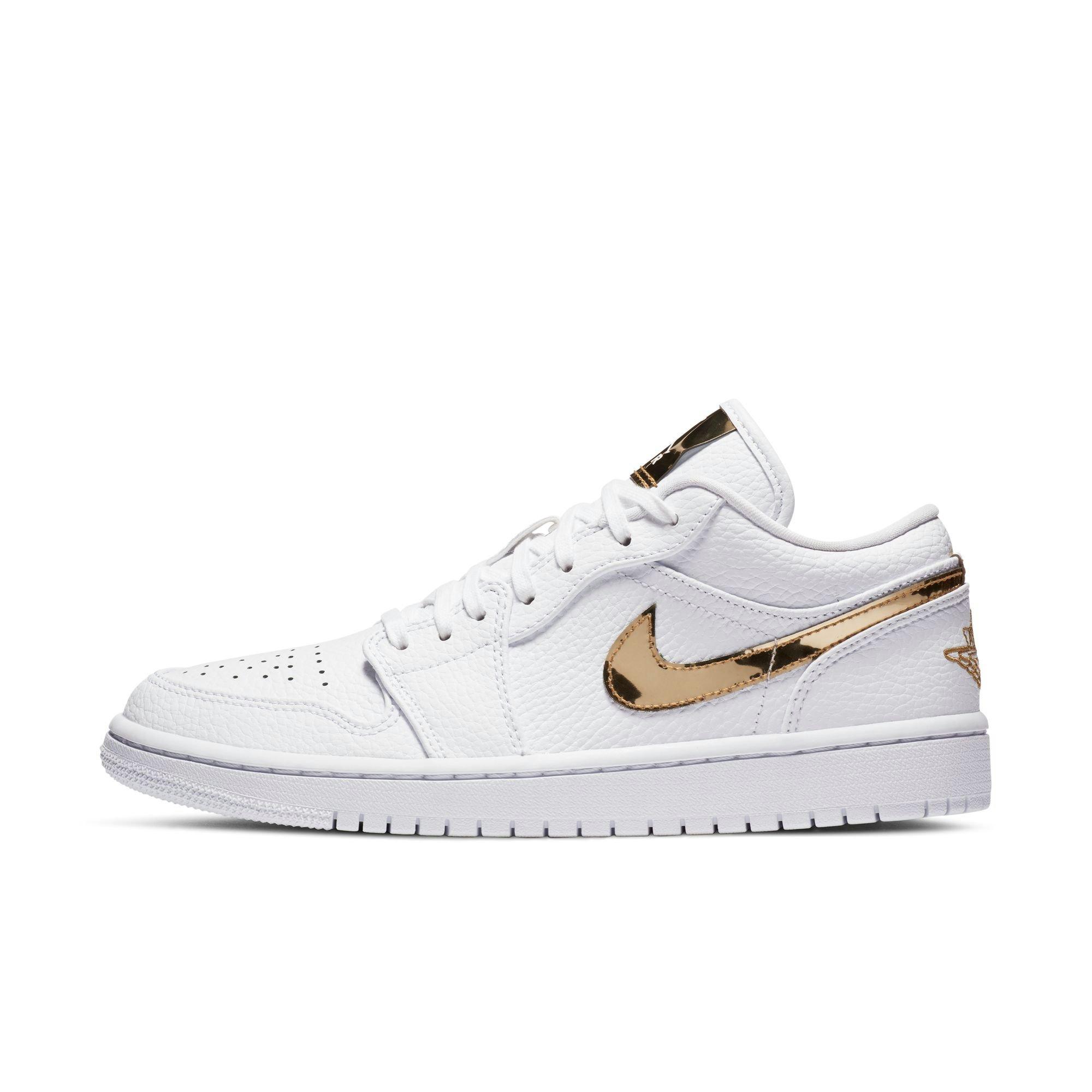 Jordan 1 Low SE Women's "White/Metallic Gold/White" Shoe