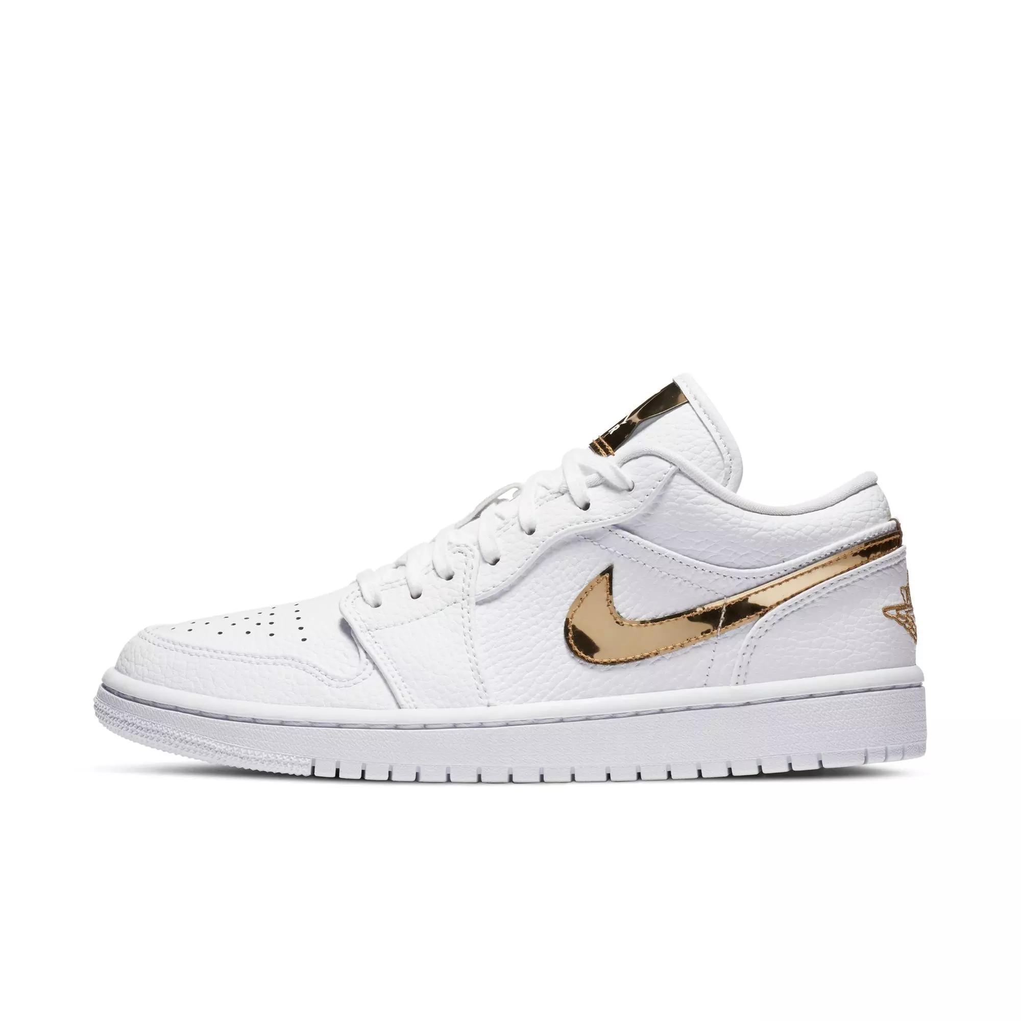 Jordan 1 Low SE "White/Metallic Gold/White" Women's Shoe - WHITE/GOLD