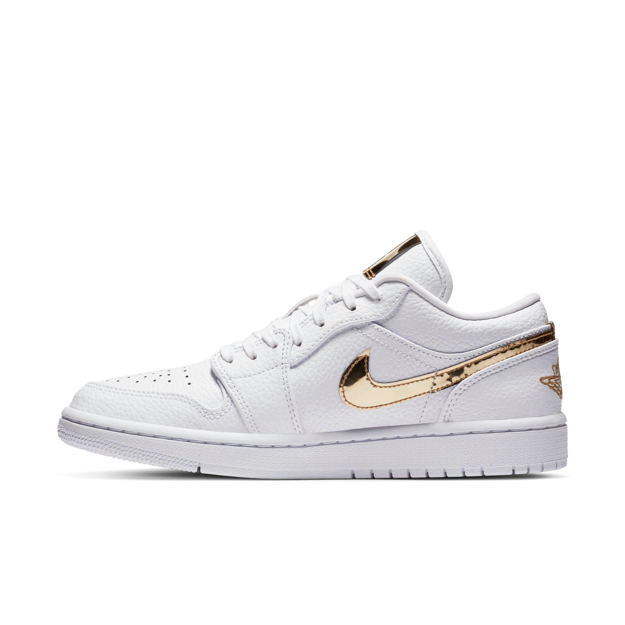 Jordan 1 Low SE Women's "White/Metallic Gold/White" Shoe