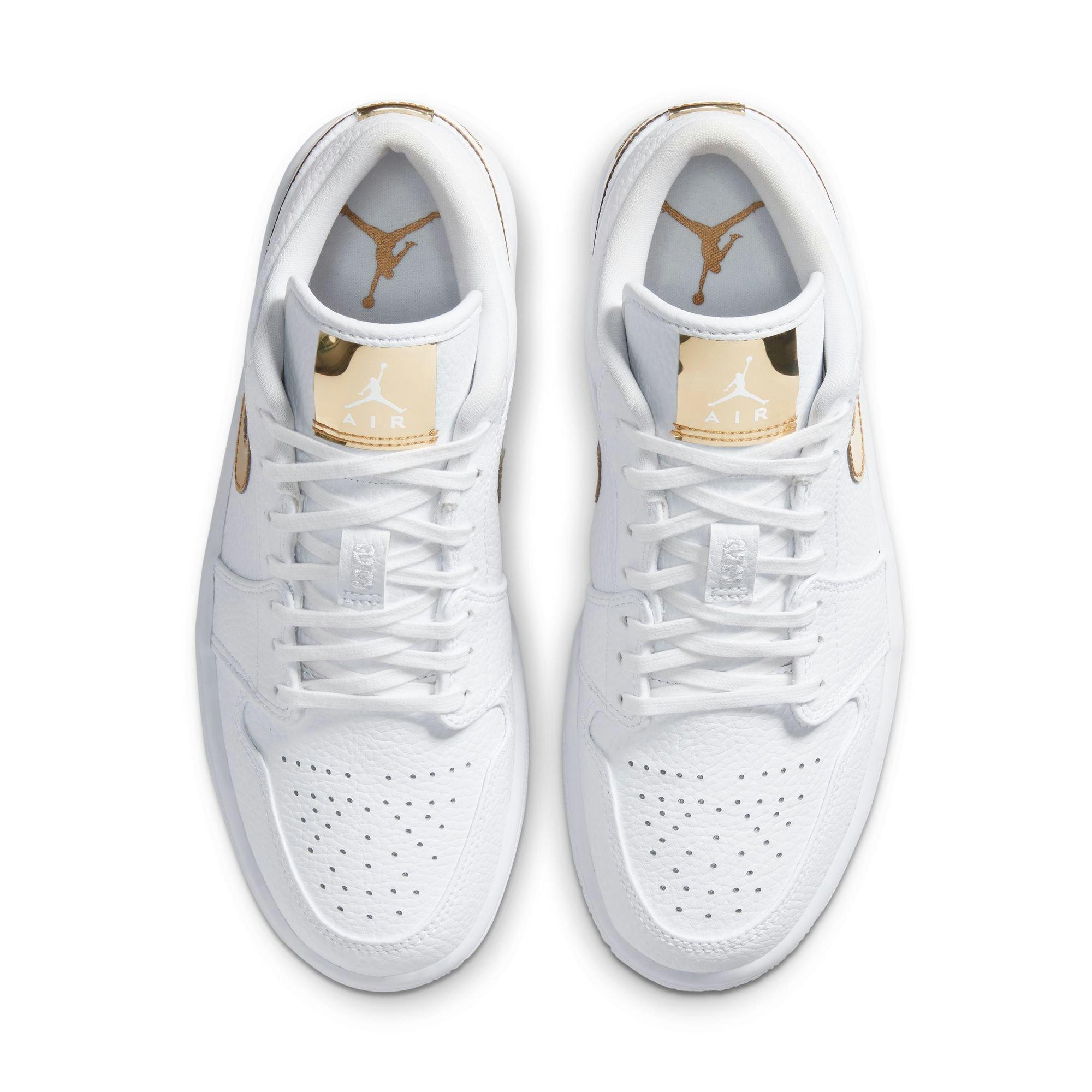 Jordan 1 Low SE Women's "White/Metallic Gold/White" Shoe