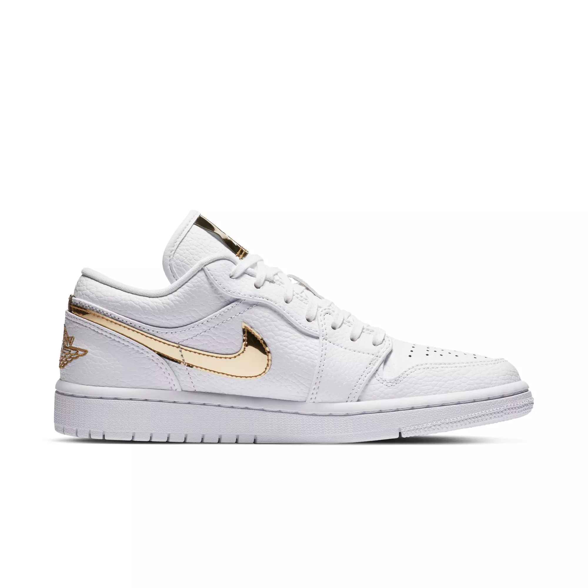 Jordan 1 Low SE "White/Metallic Gold/White" Women's Shoe - WHITE/GOLD
