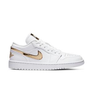 Jordan 1 Low SE "White/Metallic Gold/White" Women's Shoe