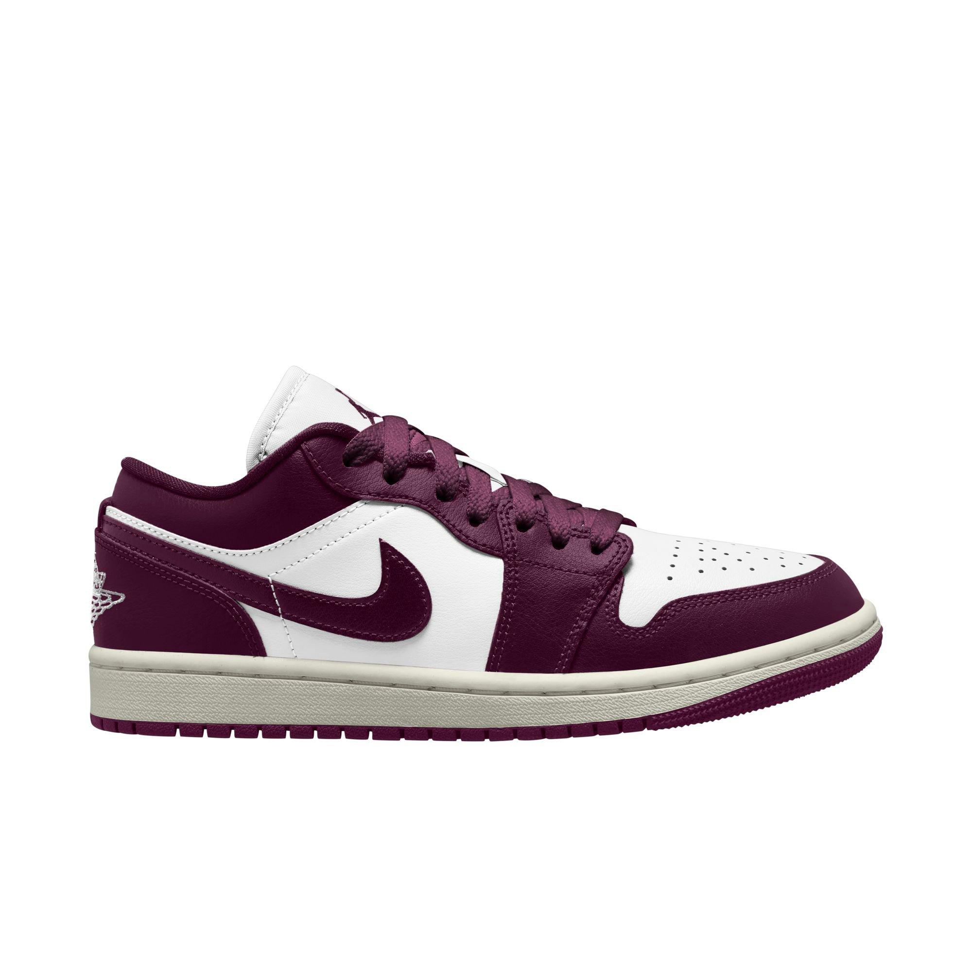 Jordan 1 Low Women's "White/Bordeaux/Sail" Shoe