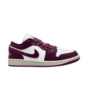 Jordan 1 Low "White/Bordeaux/Sail" Women's Shoe